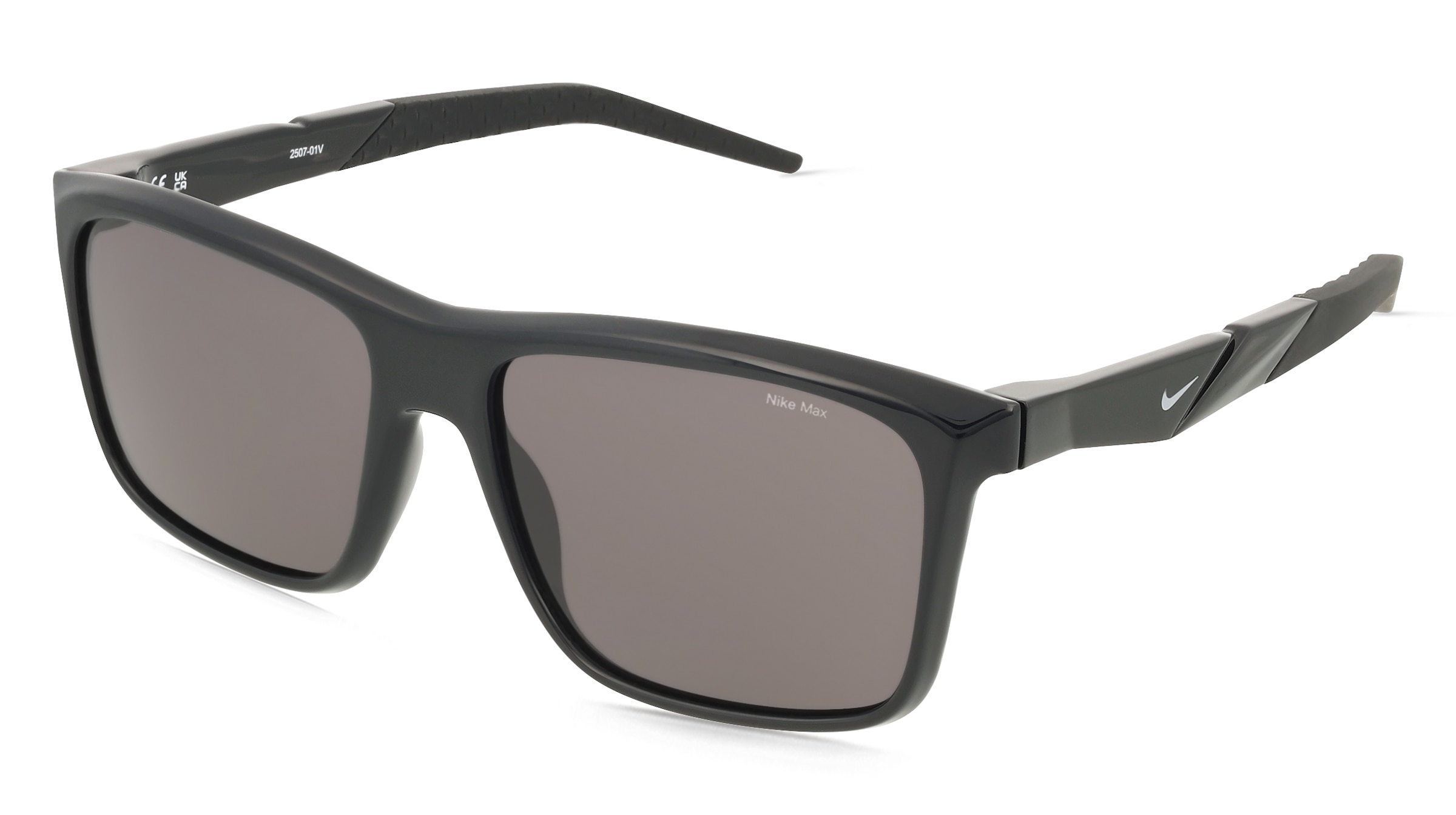 Nike NKIO0103X RADEON BYTE Herren-Sonnenbrille Vollrand Eckig Kunststoff-Gestell, Schwarz