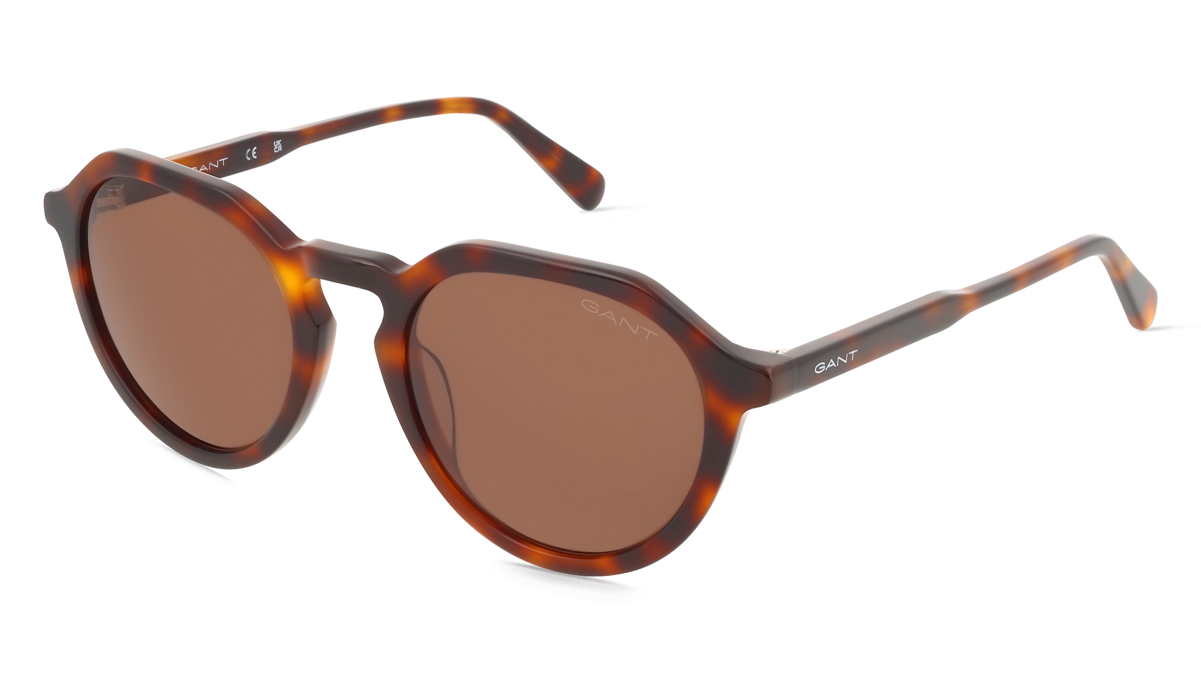 Gant GA00024 Herren-Sonnenbrille Vollrand Rund Acetat-Gestell, Havanna