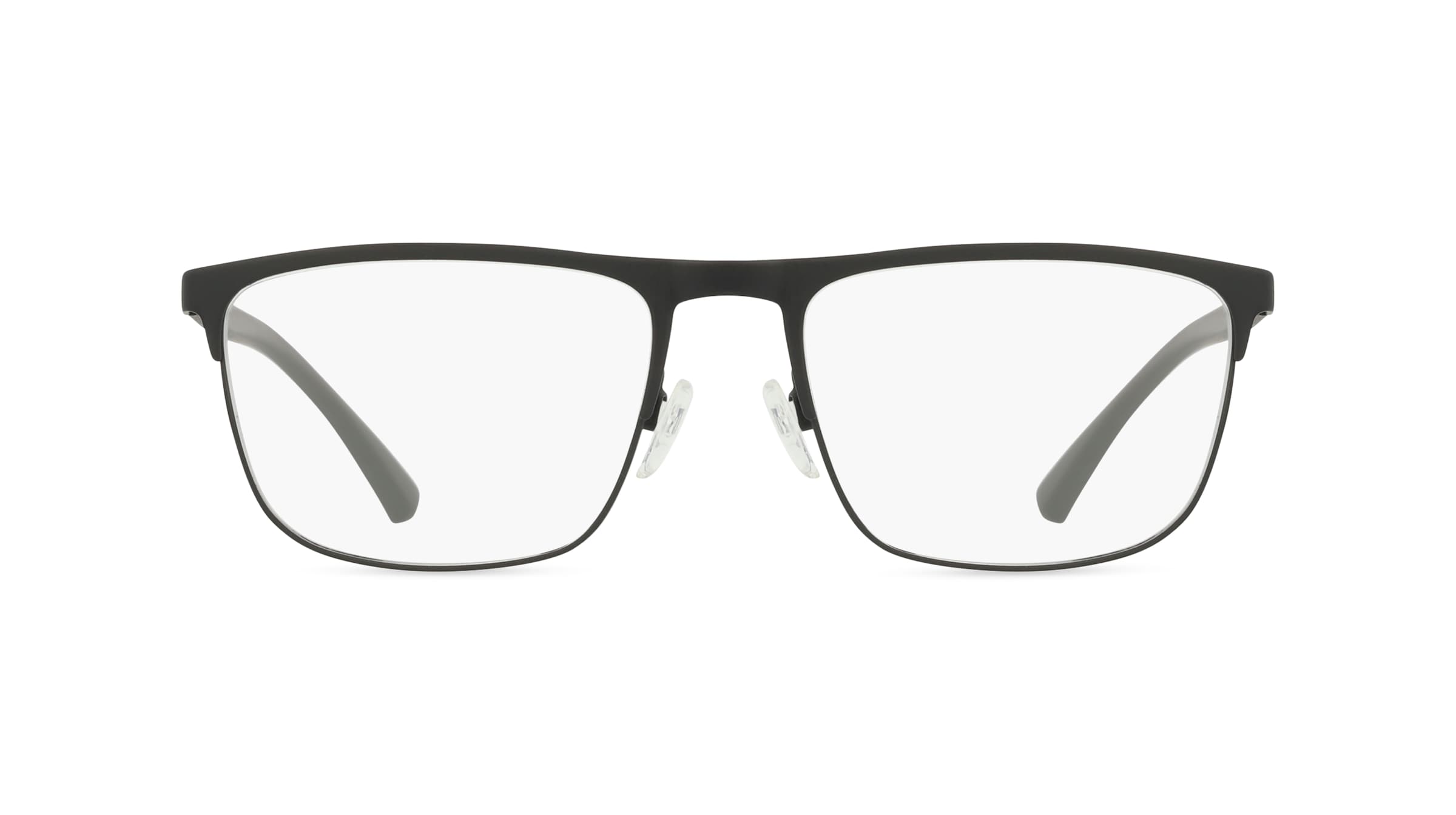 Emporio Armani EA1079 Herren-Brille inkl. Gläser Vollrand Eckig Metall-Gestell 55mm/18mm/140mm, schwarz