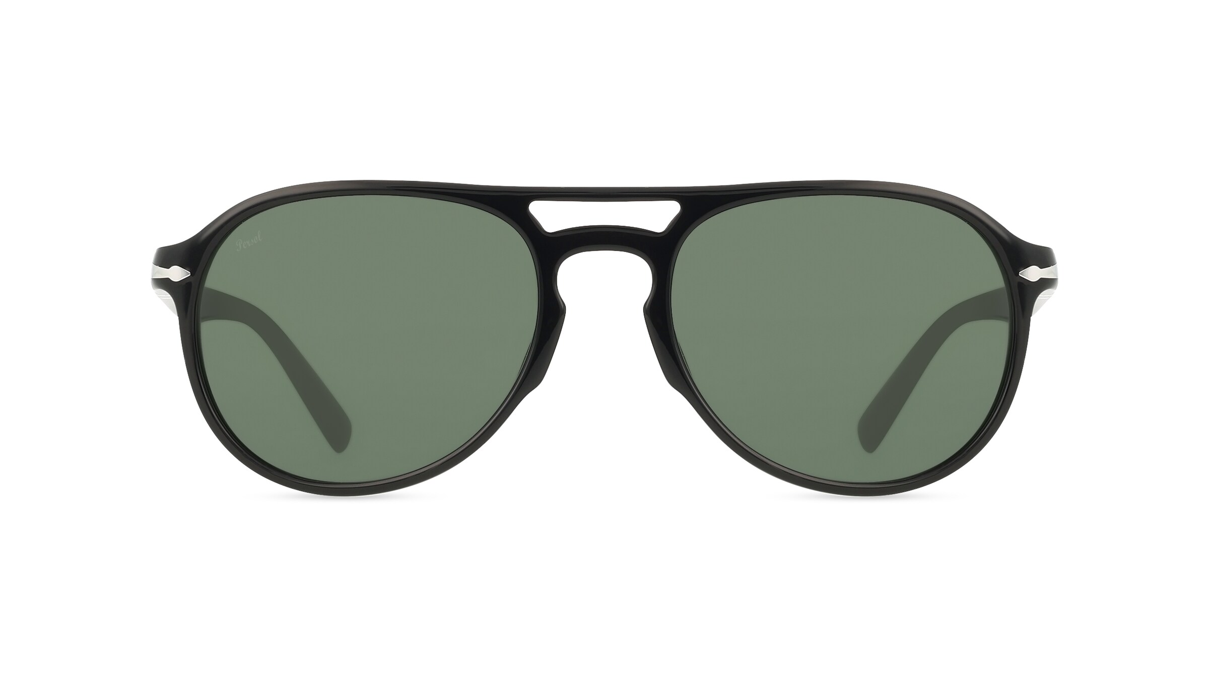 Persol 0PO3235S Unisex-Sonnenbrille Vollrand Pilot Acetat-Gestell, schwarz