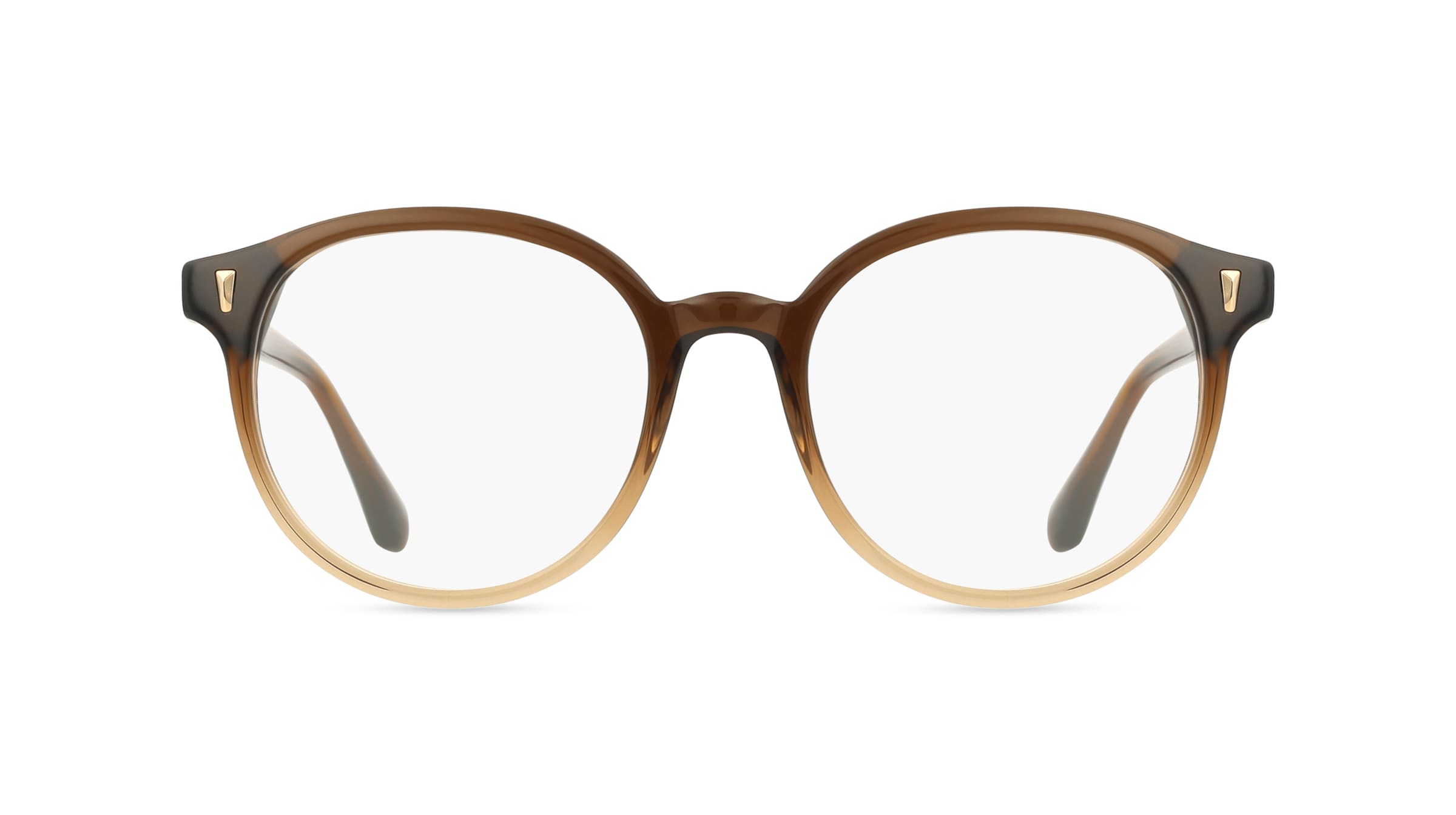 Sandro 2047 Damen-Brille inkl. Gläser Vollrand Rund Acetat-Gestell 50mm/19mm/140mm, braun