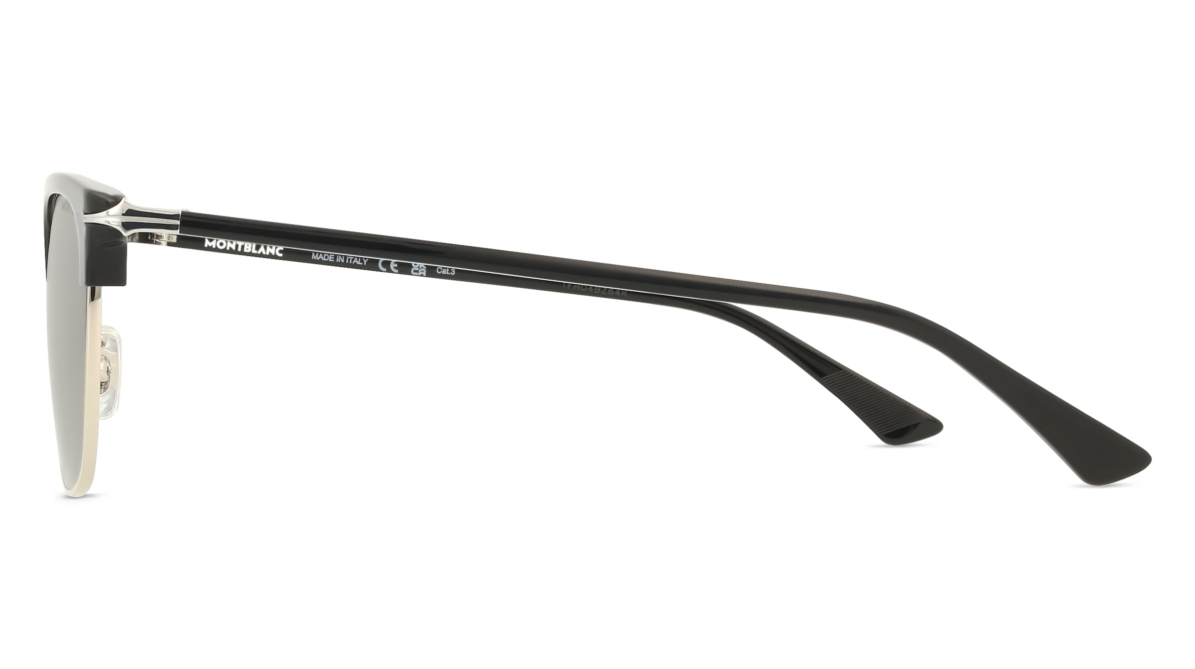 Thumbnail - Montblanc MB0439SA Herren-Sonnenbrille Vollrand Eckig Metall-Gestell, silber
