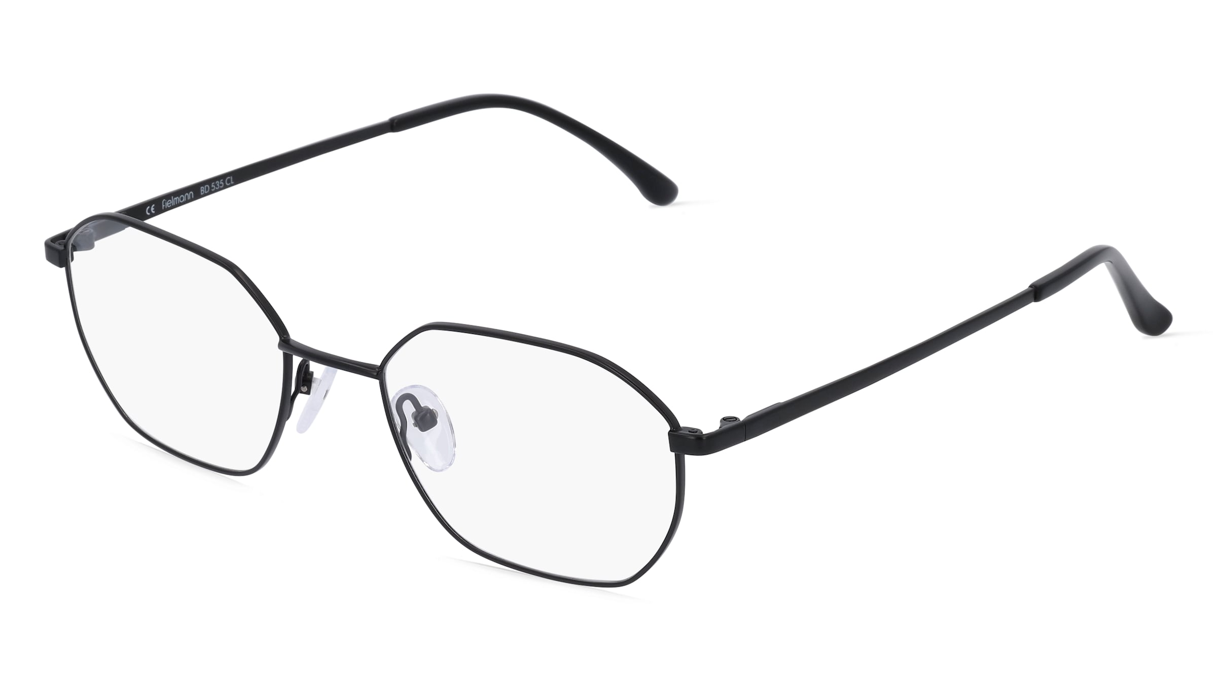 Fielmann BD 535 CL Herren-Brille inkl. Gläser Vollrand Quadratisch Edelstahl-Gestell 53/20/145, Schwarz