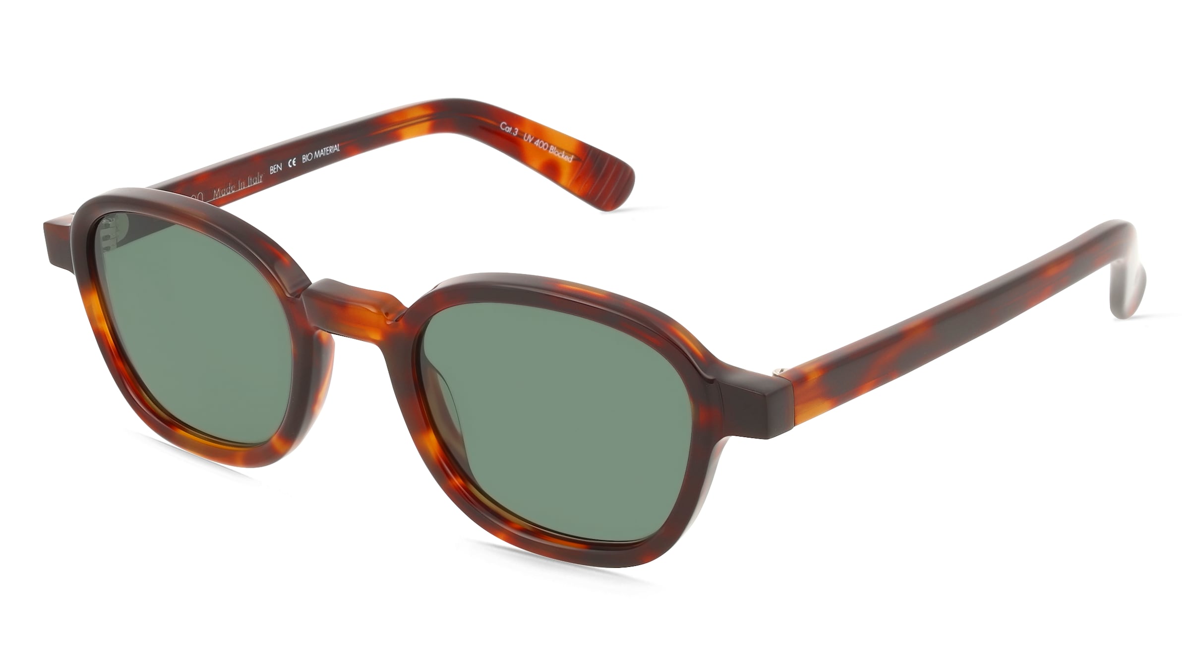 Fielmann MF 049 SUN CL BEN Unisex-Sonnenbrille Vollrand Panto Acetat-Gestell, Havanna