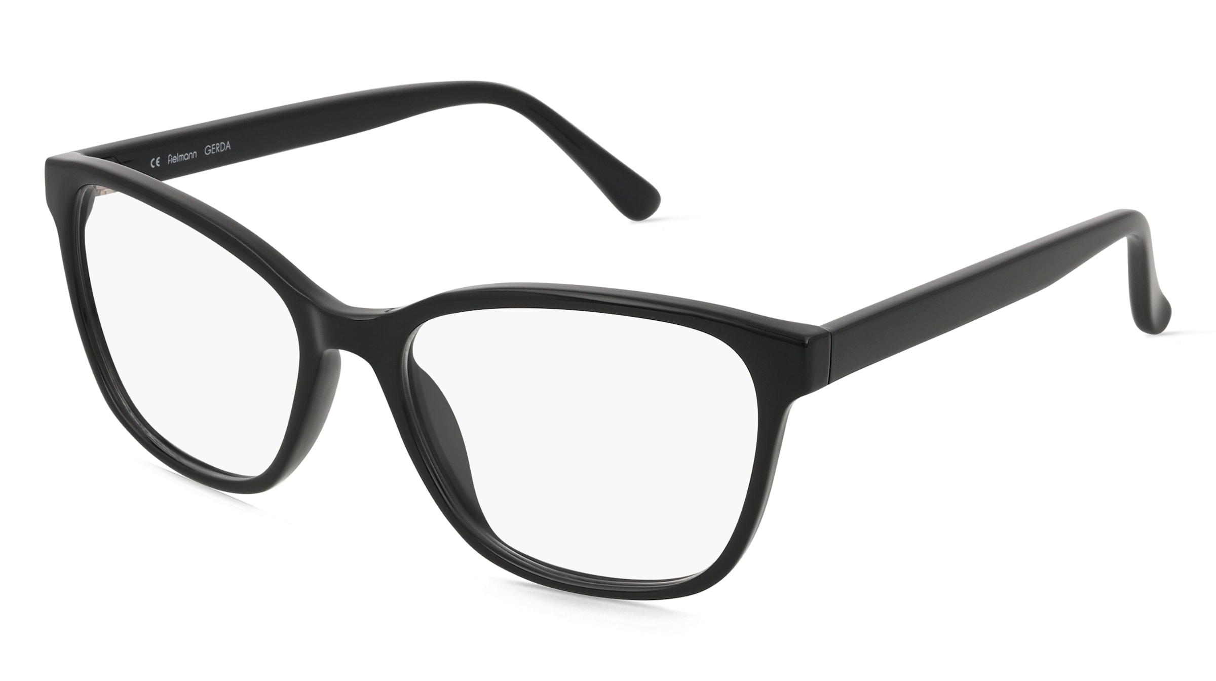 Fielmann OU 061 CL GERDA Damen-Brille inkl. Gläser Vollrand Quadratisch Acetat-Gestell 53/16/140, Schwarz