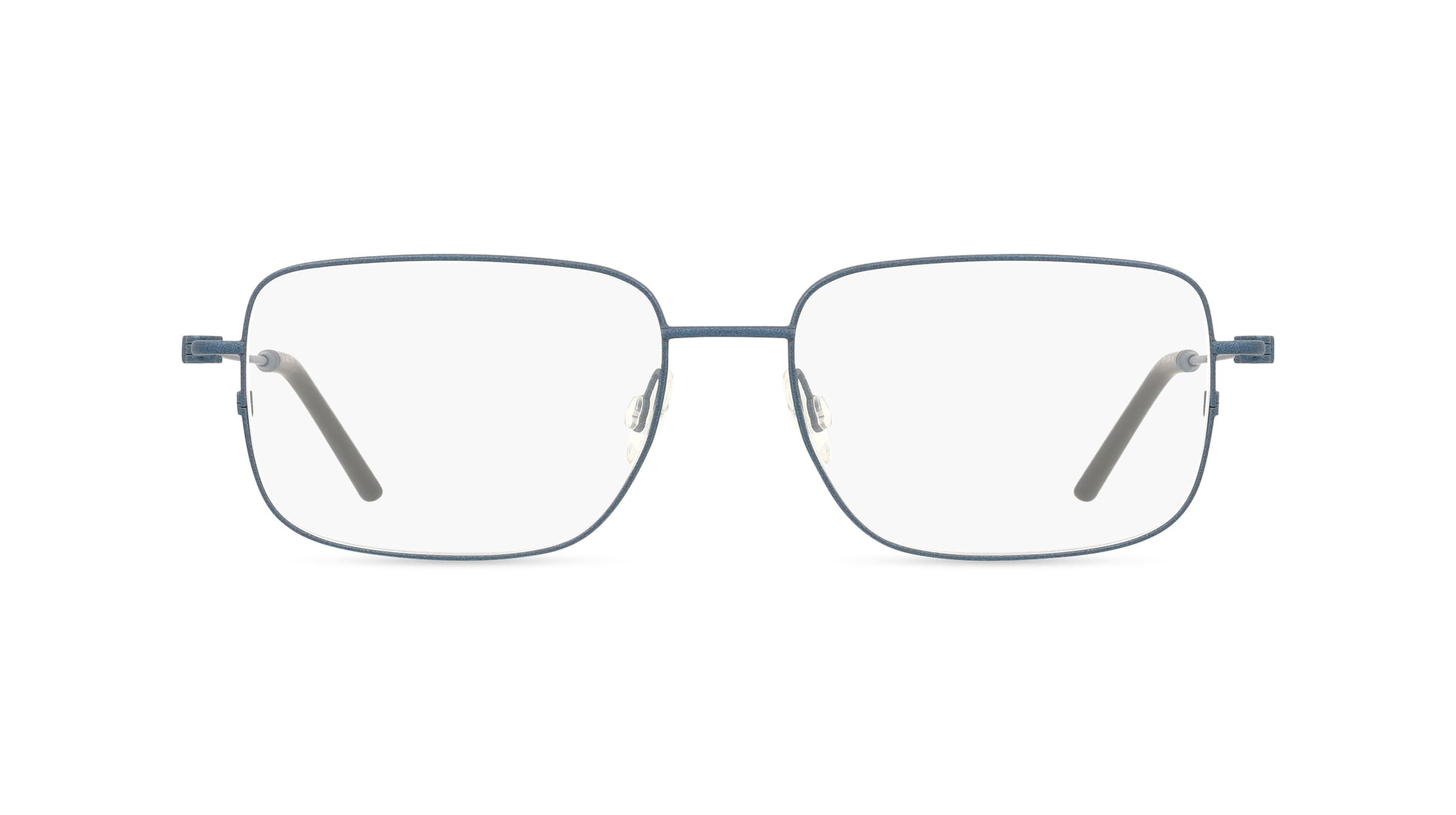 Moncler ME1004 Unisex-Brille inkl. Gläser Vollrand Eckig Edelstahl-Gestell 54mm/16mm/140mm, Blau