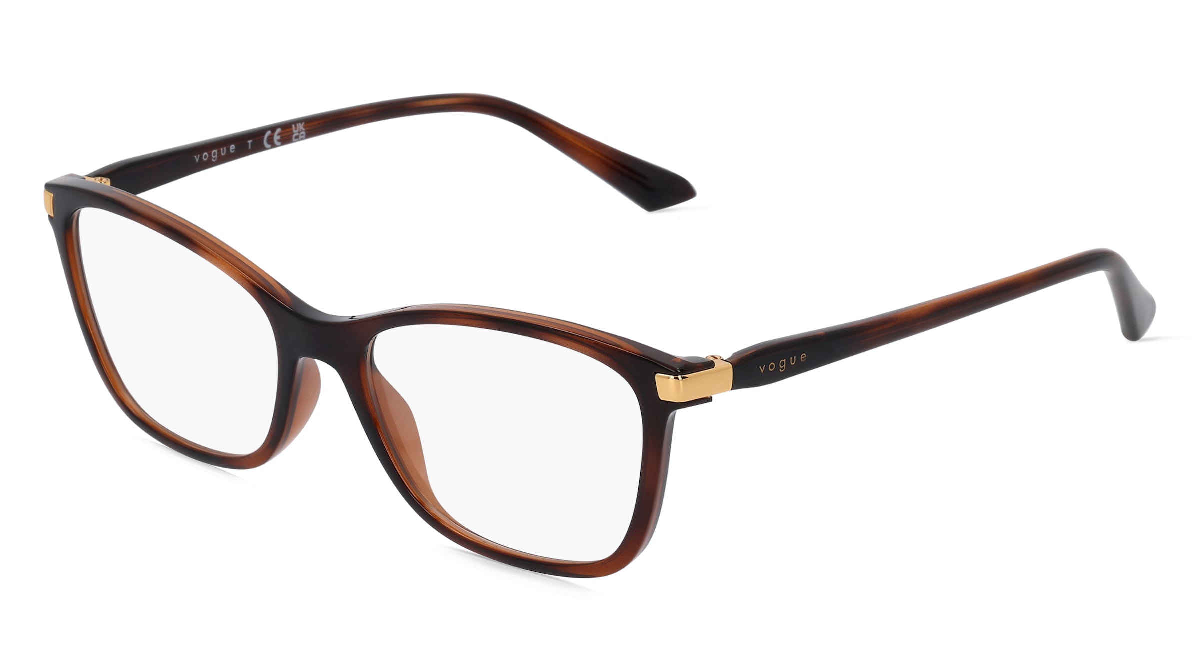 Vogue VO5378 Damen-Brille inkl. Gläser Vollrand Quadratisch Kunststoff-Gestell 53/17/140, Havanna