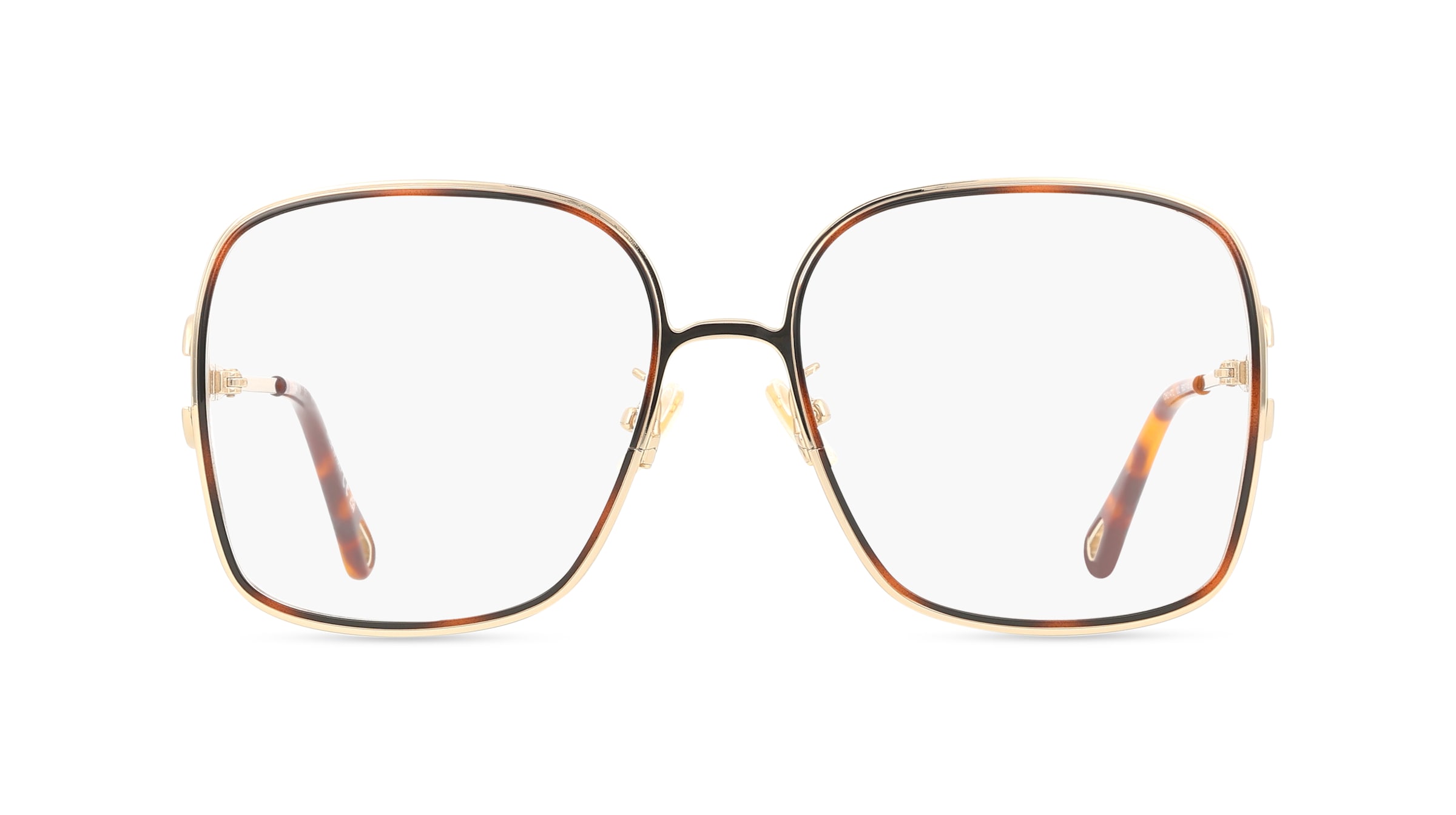 Chloé CH0147O Unisex-Brille inkl. Gläser Vollrand Eckig Metall-Gestell 56mm/17mm/135mm, gold