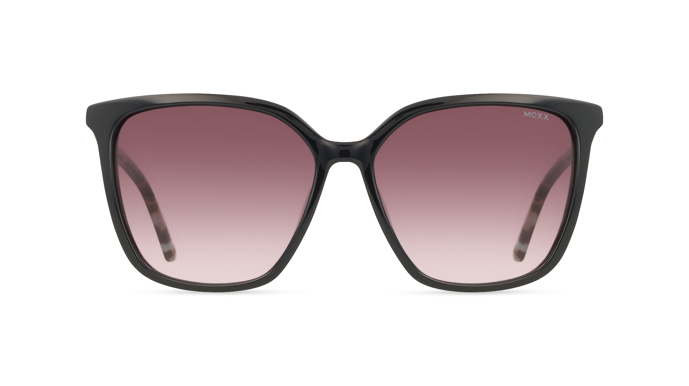 Mexx Eyes 6573 Damen-Sonnenbrille Vollrand Eckig Kunststoff-Gestell, schwarz