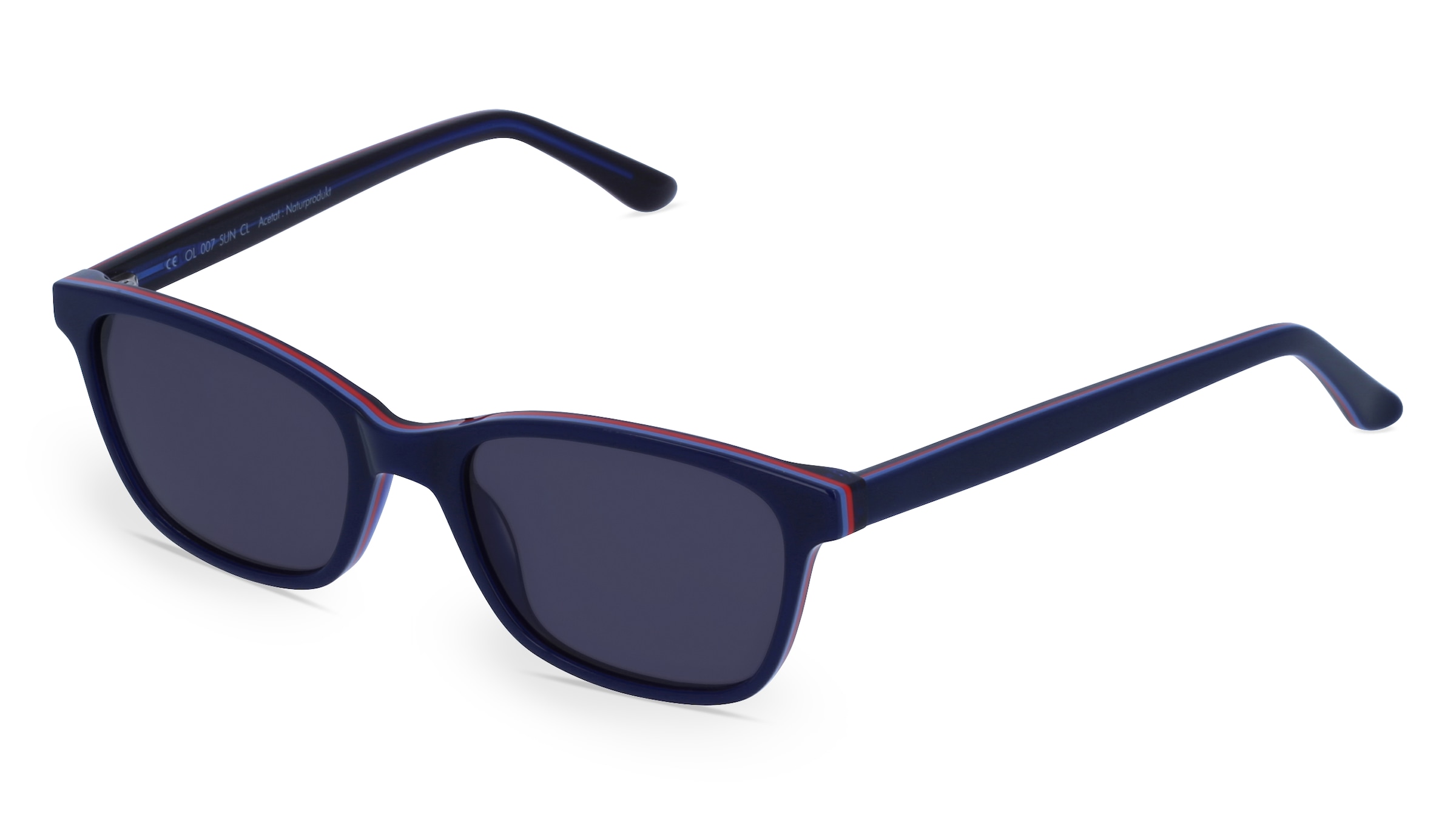 Fielmann OL 007 SUN CL Jugend-Sonnenbrille Vollrand Quadratisch Acetat-Gestell, Blau