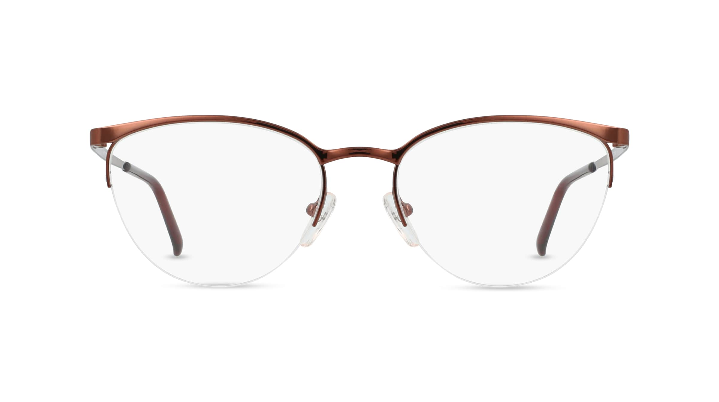 Fielmann MC 546 CL Damen-Brille inkl. Gläser Nylor Oval Edelstahl-Gestell 52mm/18mm/135mm, braun