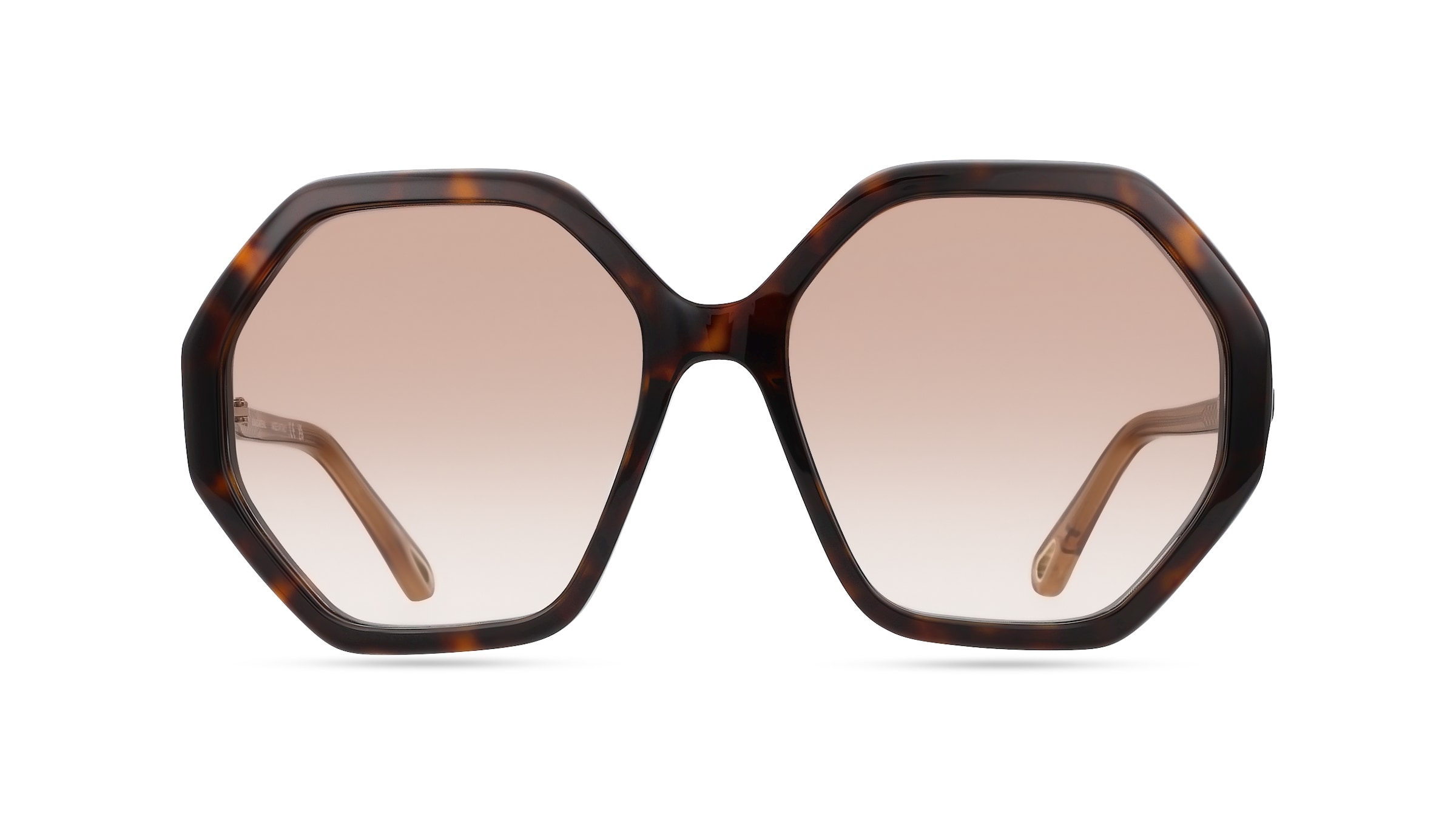 Chloé CH0008S Damen-Sonnenbrille Vollrand Achteckig Kunststoff-Gestell, braun