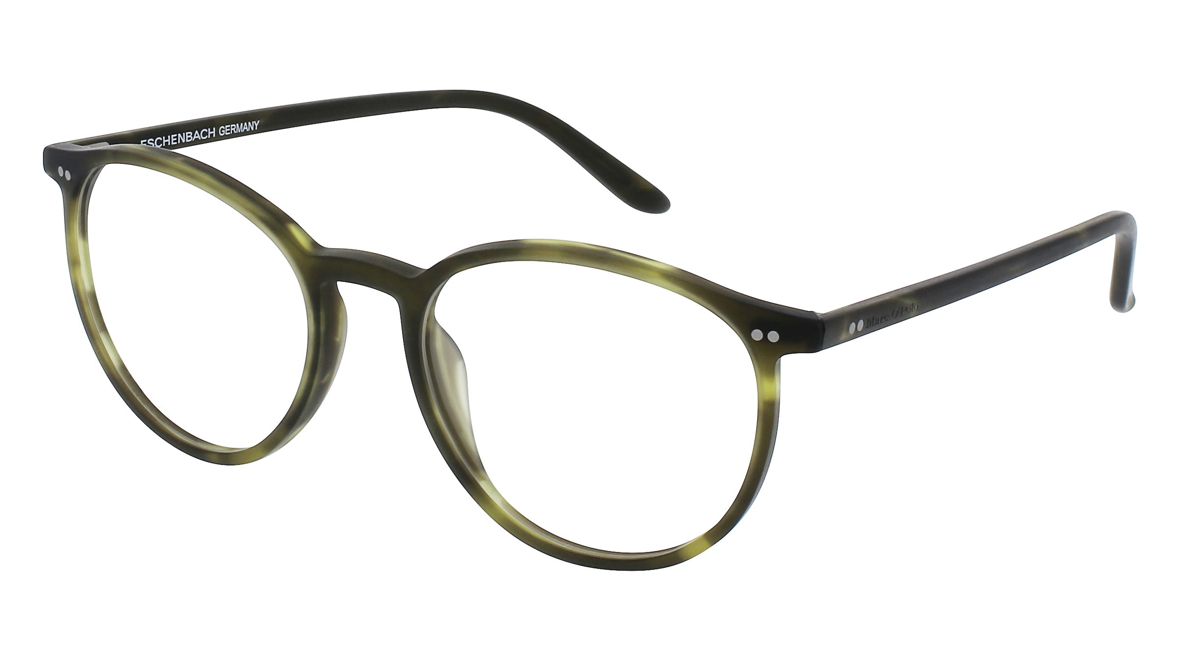 Marc O' Polo Eyewear 503084 Unisex-Brille inkl. Gläser Vollrand Panto Kunststoff-Gestell 50/18/140, Grün