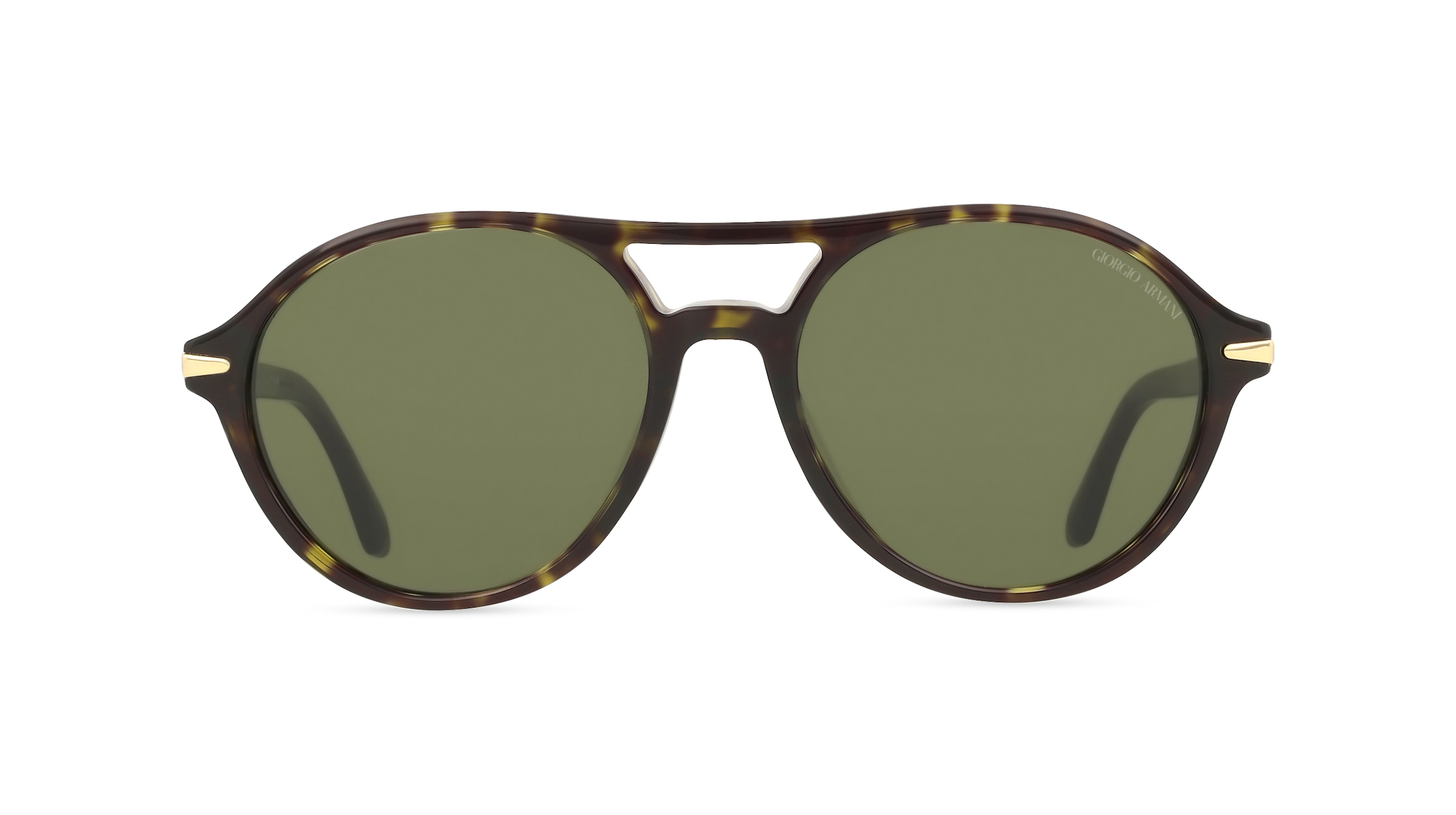 Giorgio Armani AR8236U Herren-Sonnenbrille Vollrand Rund Acetat-Gestell, grün