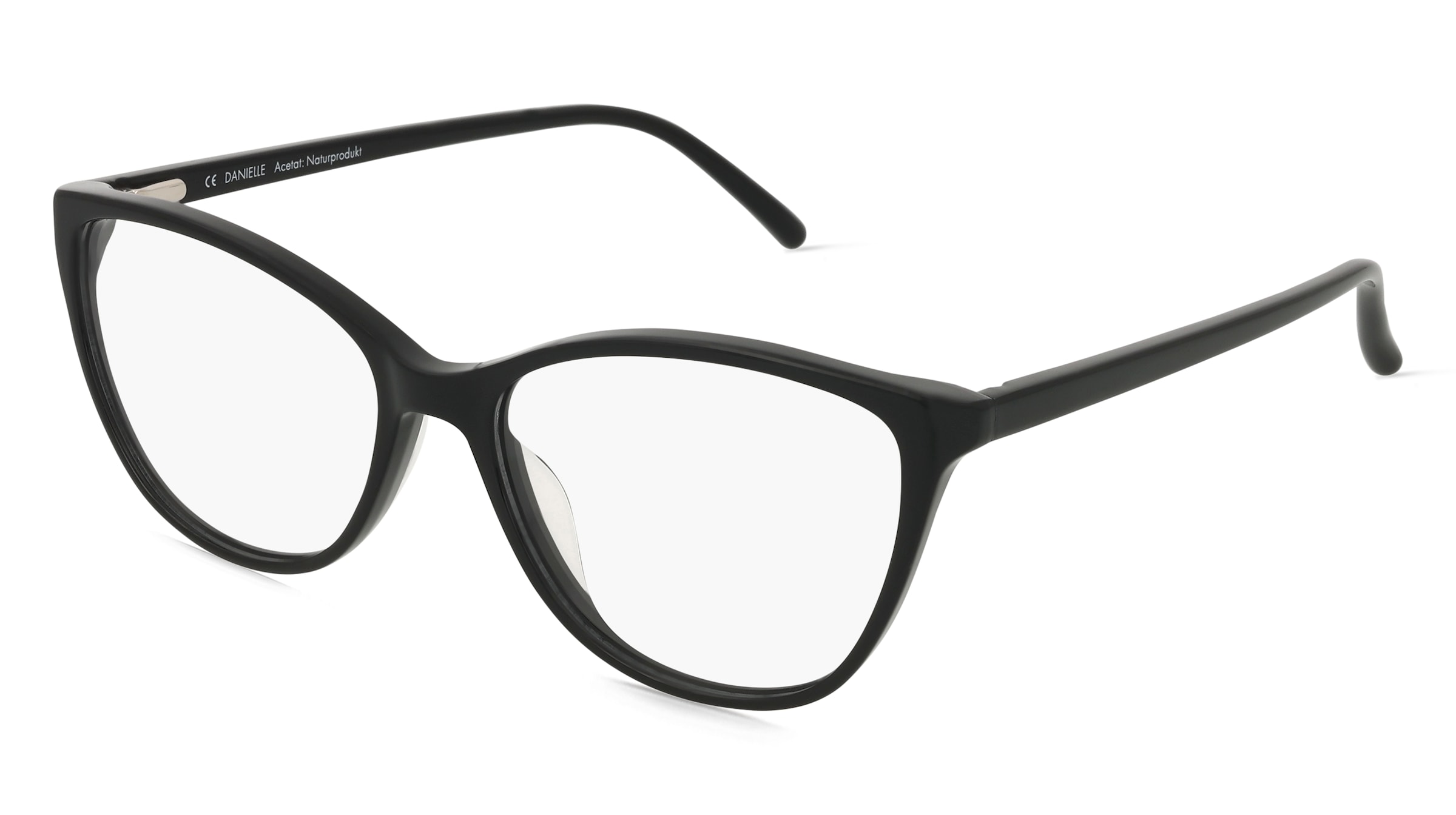 Fielmann LN 069 FLEX FA DANIELLE Damen-Brille inkl. Gläser Vollrand Butterfly Acetat-Gestell 55/16/145, Schwarz