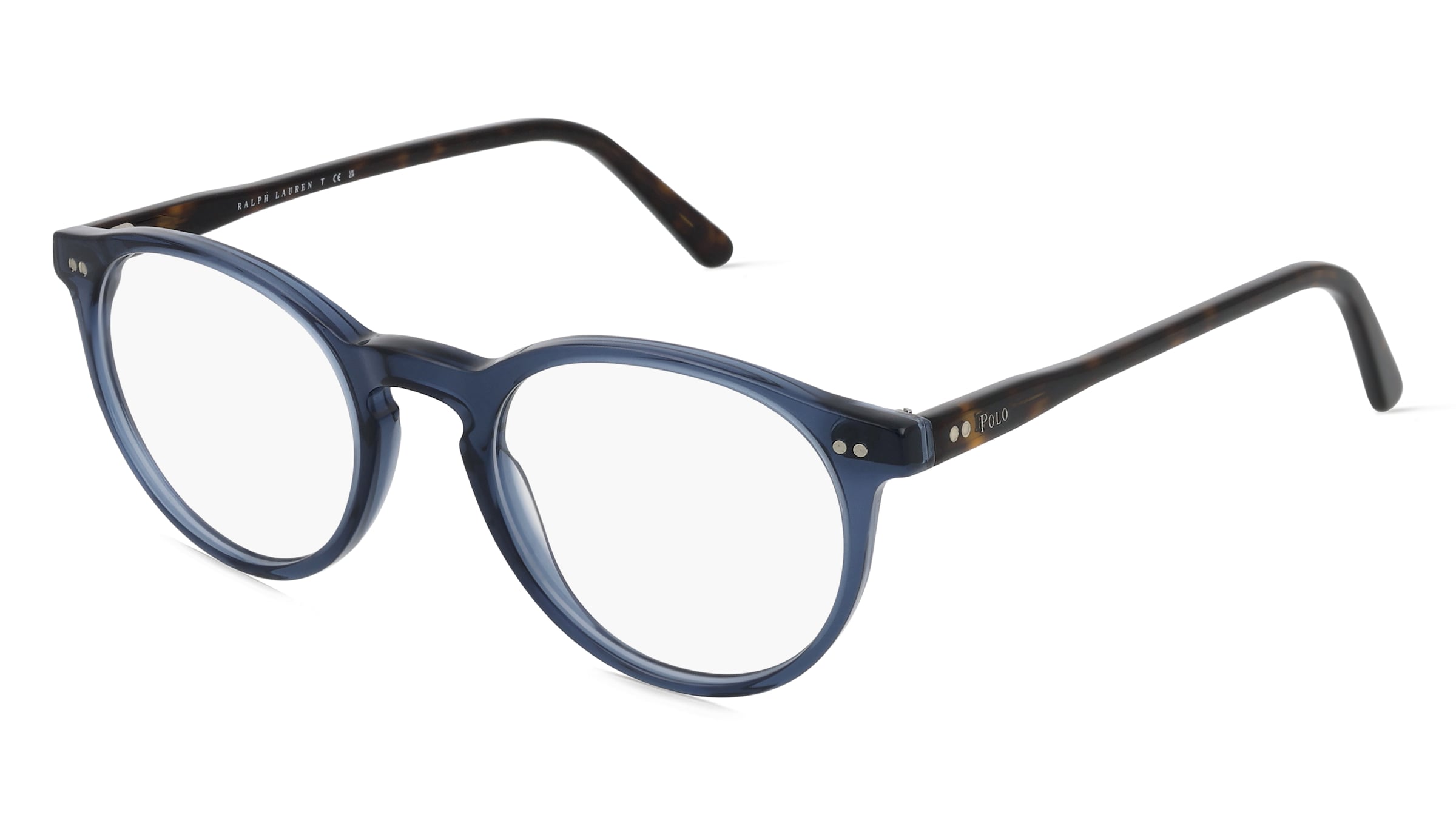 Polo Ralph Lauren PH2083 Herren-Brille inkl. Gläser Vollrand Panto Acetat-Gestell 48/20/145, Blau