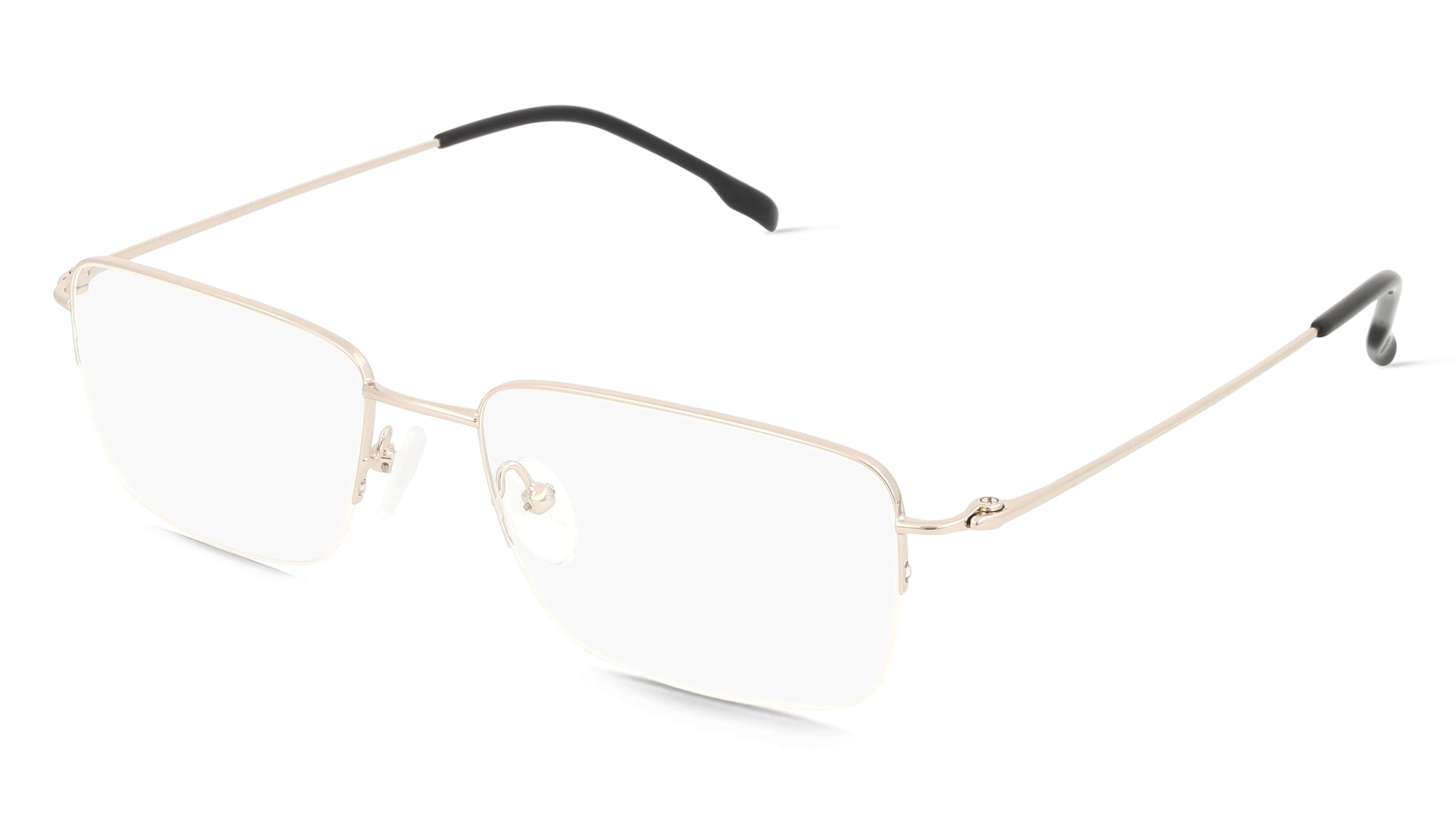 Fielmann BD 452 MOD CL Herren-Brille inkl. Gläser Halbrand Quadratisch Edelstahl-Gestell 55/18/145, Gold