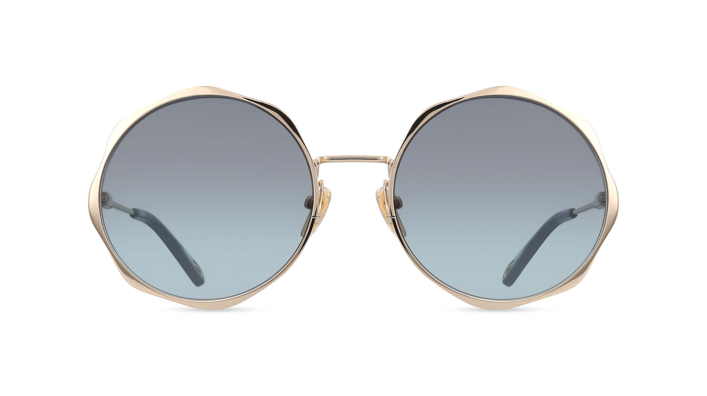 Chloé CH0184S Damen-Sonnenbrille Vollrand Rund Metall-Gestell, gold