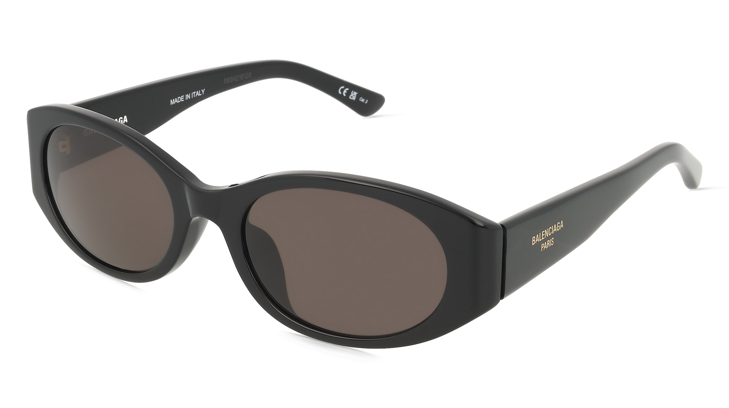 Balenciaga BB0369SK Damen-Sonnenbrille Vollrand Oval Acetat-Gestell, Schwarz