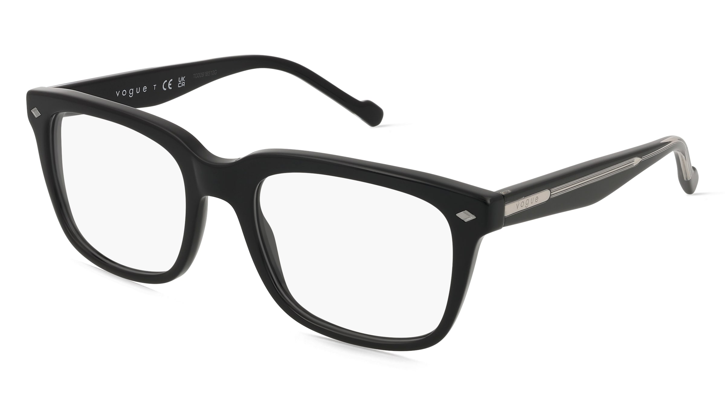 Vogue 0VO5572 Herren-Brille inkl. Gläser Vollrand Quadratisch Acetat-Gestell 54/20/145, Schwarz