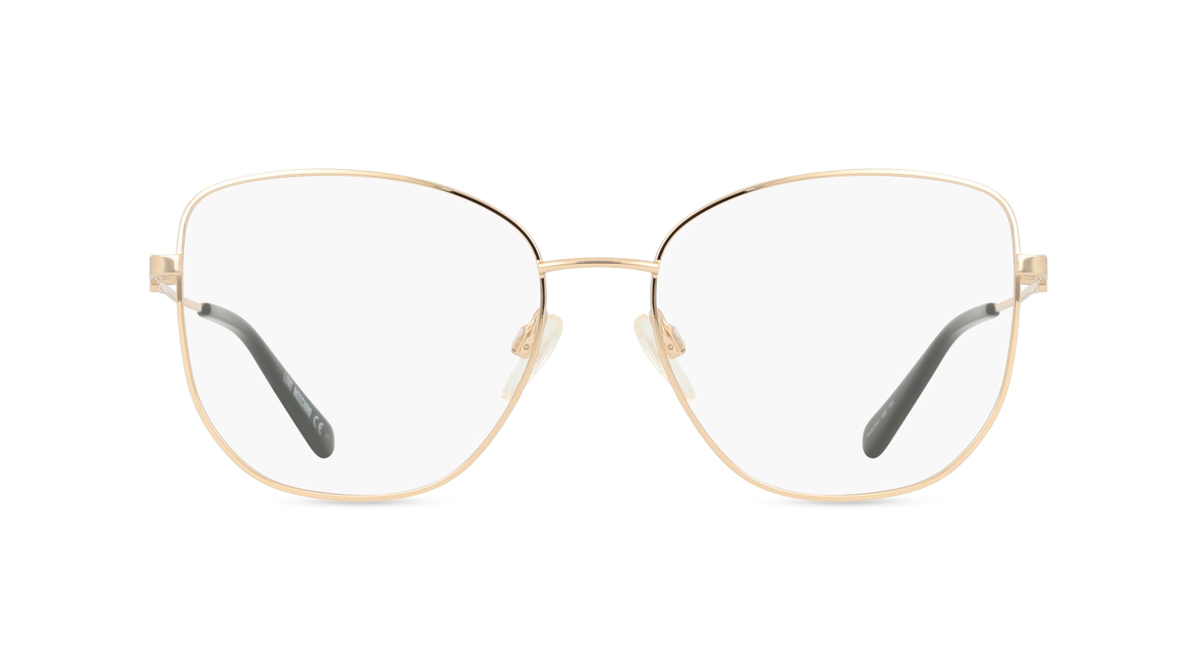 Love Moschino MOL601 Damen-Brille inkl. Gläser Vollrand Cateye Metall-Gestell 55mm/16mm/140mm, gold