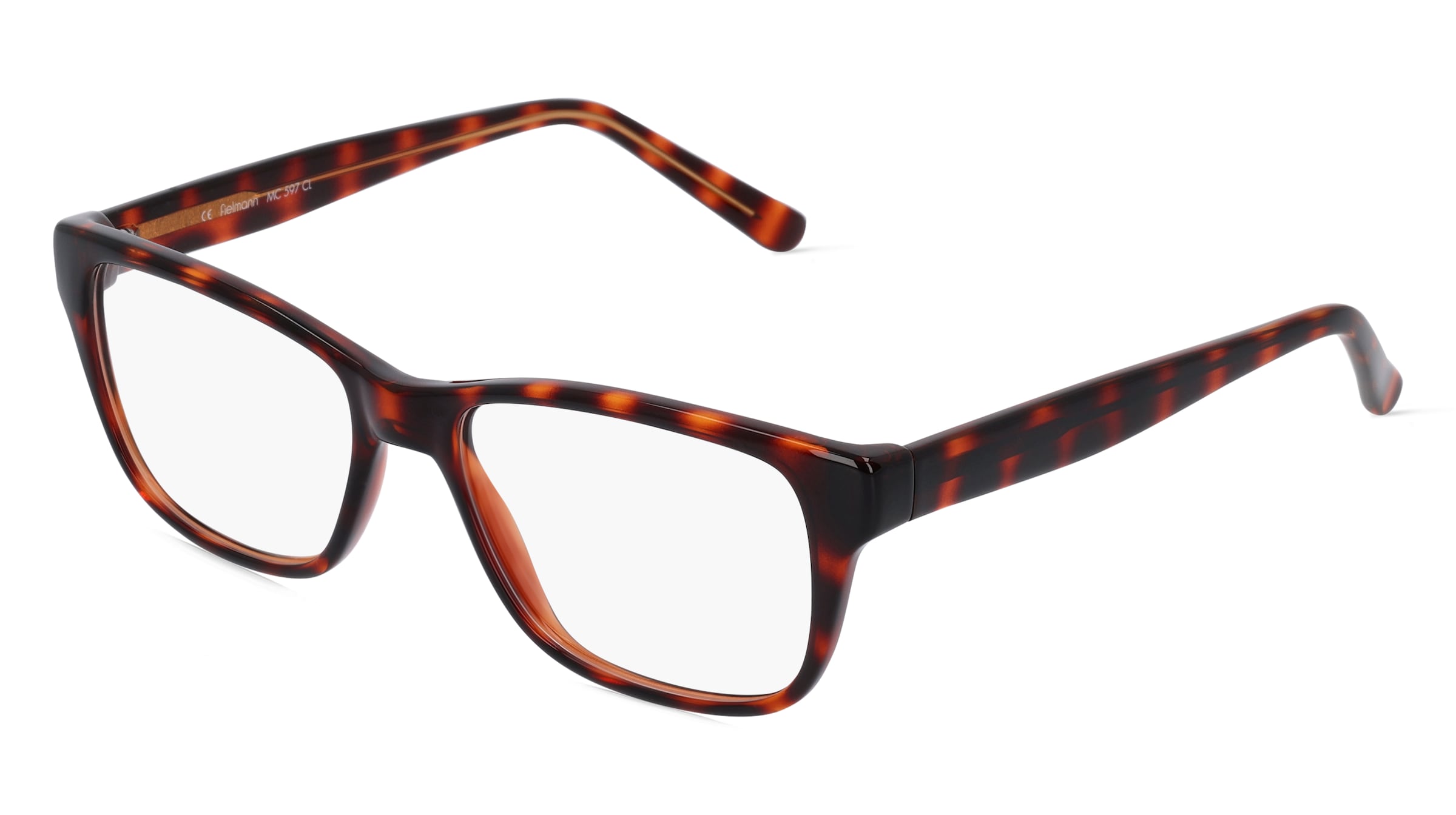 Fielmann MC 597 CL Herren-Brille inkl. Gläser Vollrand Quadratisch Propionat-Gestell 52/17/140, Havanna
