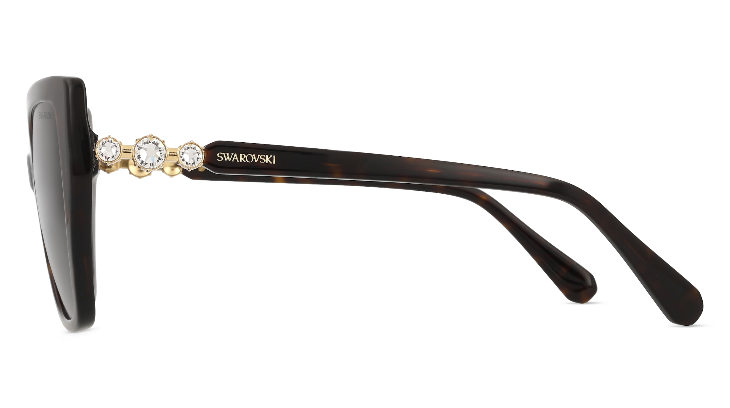 Thumbnail - Swarovski 0SK6016 Damen-Sonnenbrille Vollrand Eckig Metall-Gestell, braun
