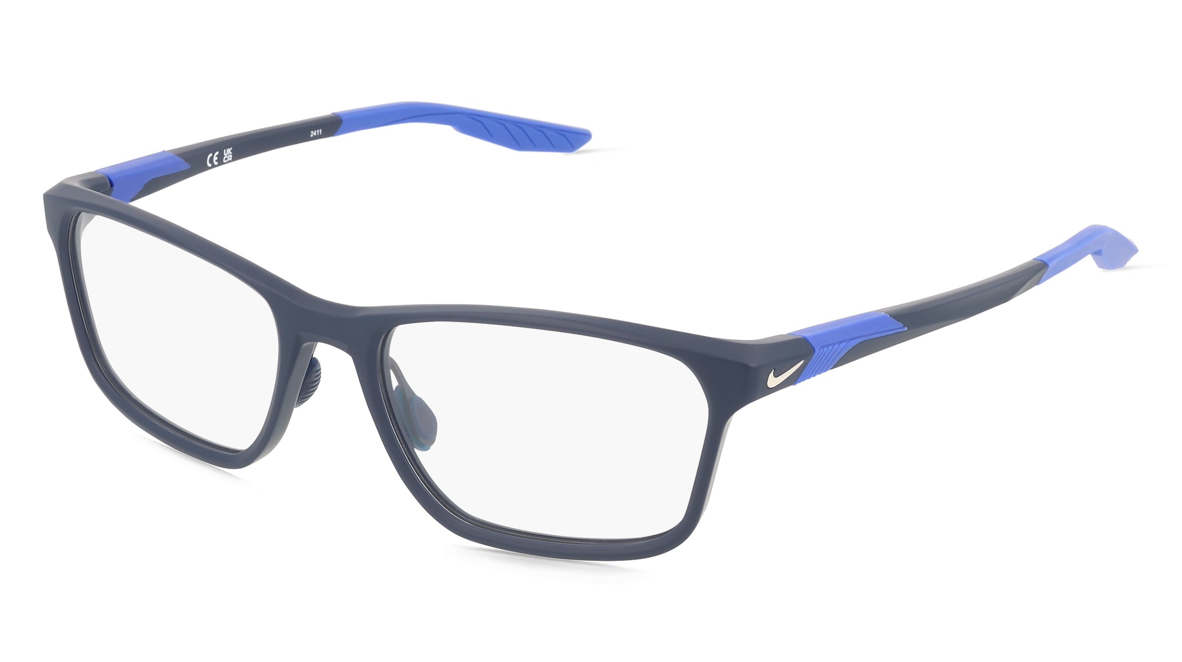 Nike NK7405 Unisex-Brille inkl. Gläser Vollrand Eckig Kunststoff-Gestell 56/18/145, Schwarz