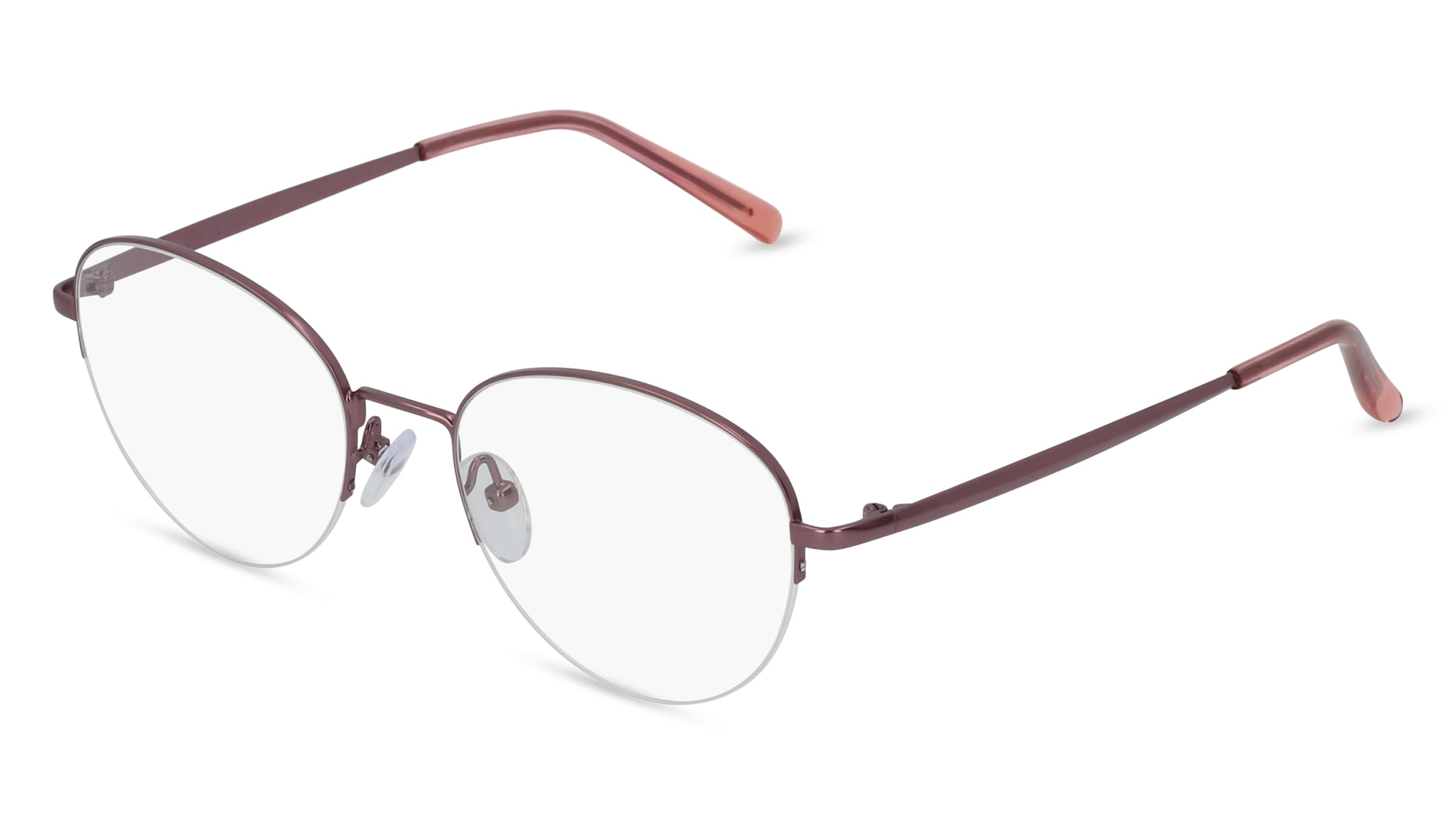Fielmann BD 461 CL Damen-Brille inkl. Gläser Halbrand Oval Edelstahl-Gestell 50/18/135, Pink