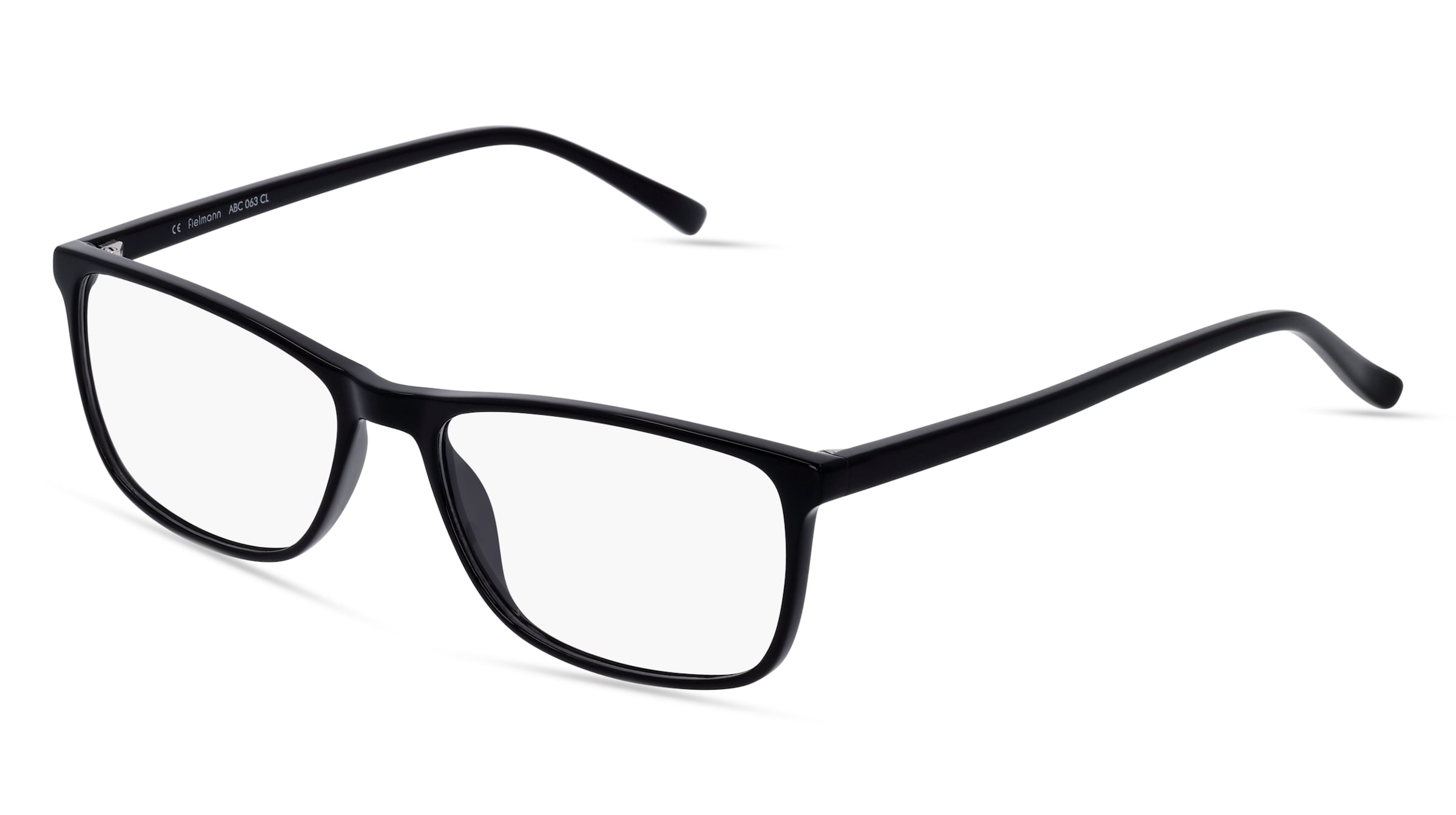 Fielmann ABC 063 CL Herren-Brille inkl. Gläser Vollrand Quadratisch Acetat-Gestell 56/17/145, Schwarz