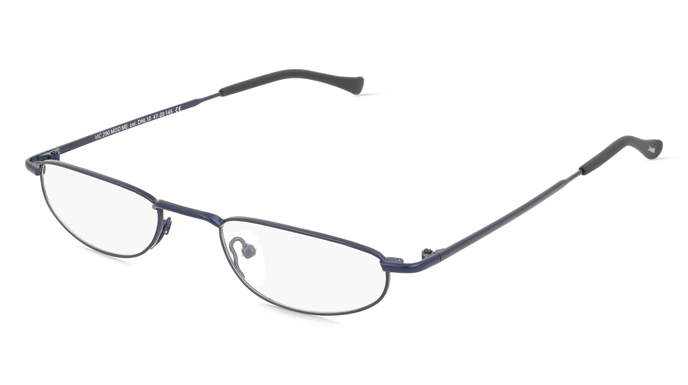 Fielmann MC 290 MOD CL Unisex-Brille inkl. Gläser Vollrand Halb Metall-Gestell 47/20/145, Blau