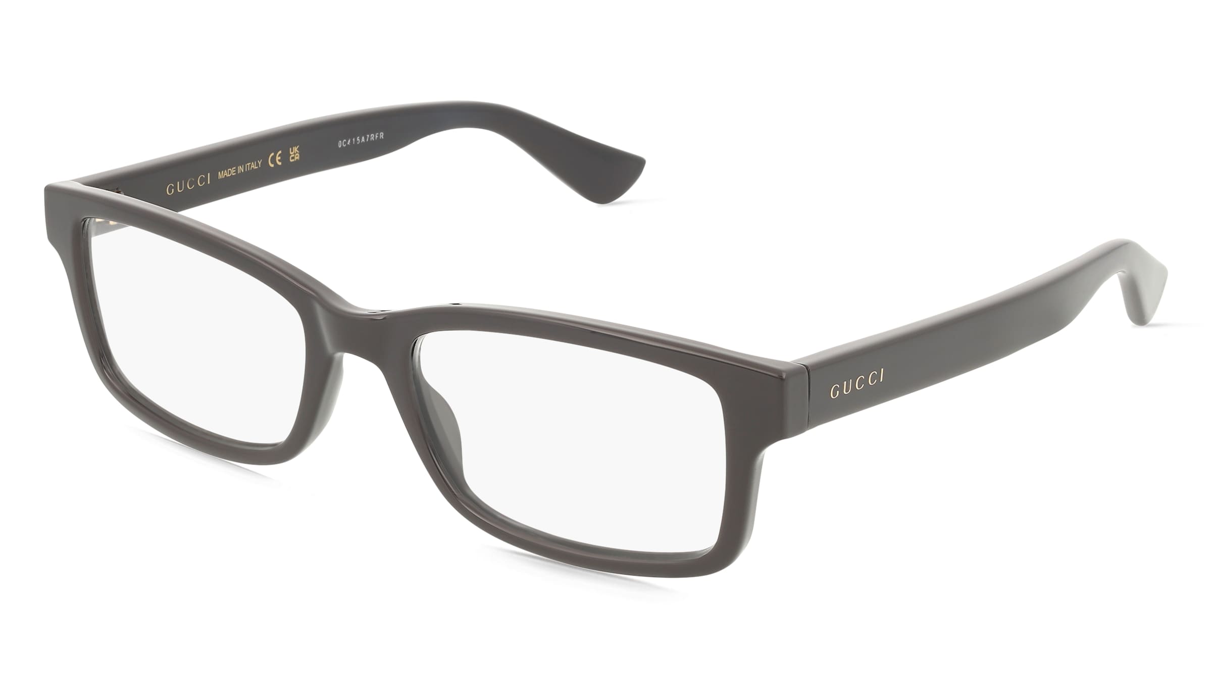Gucci GG1717O Unisex-Brille inkl. Gläser Vollrand Quadratisch Kunststoff-Gestell 54/19/145, Grau