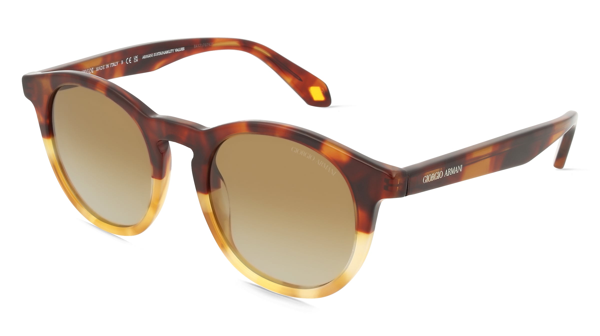 Giorgio Armani 0AR8192 Herren-Sonnenbrille Vollrand Panto Acetat-Gestell, Havanna