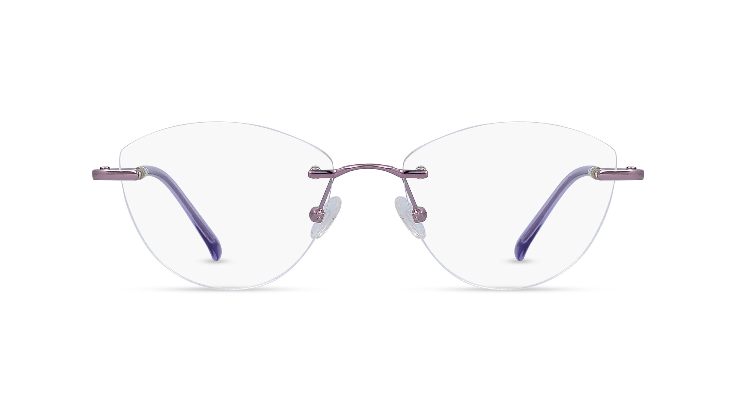 Fielmann BD 506 CL Damen-Brille inkl. Gläser Randlos Oval Edelstahl-Gestell 53mm/17mm/135mm, lila