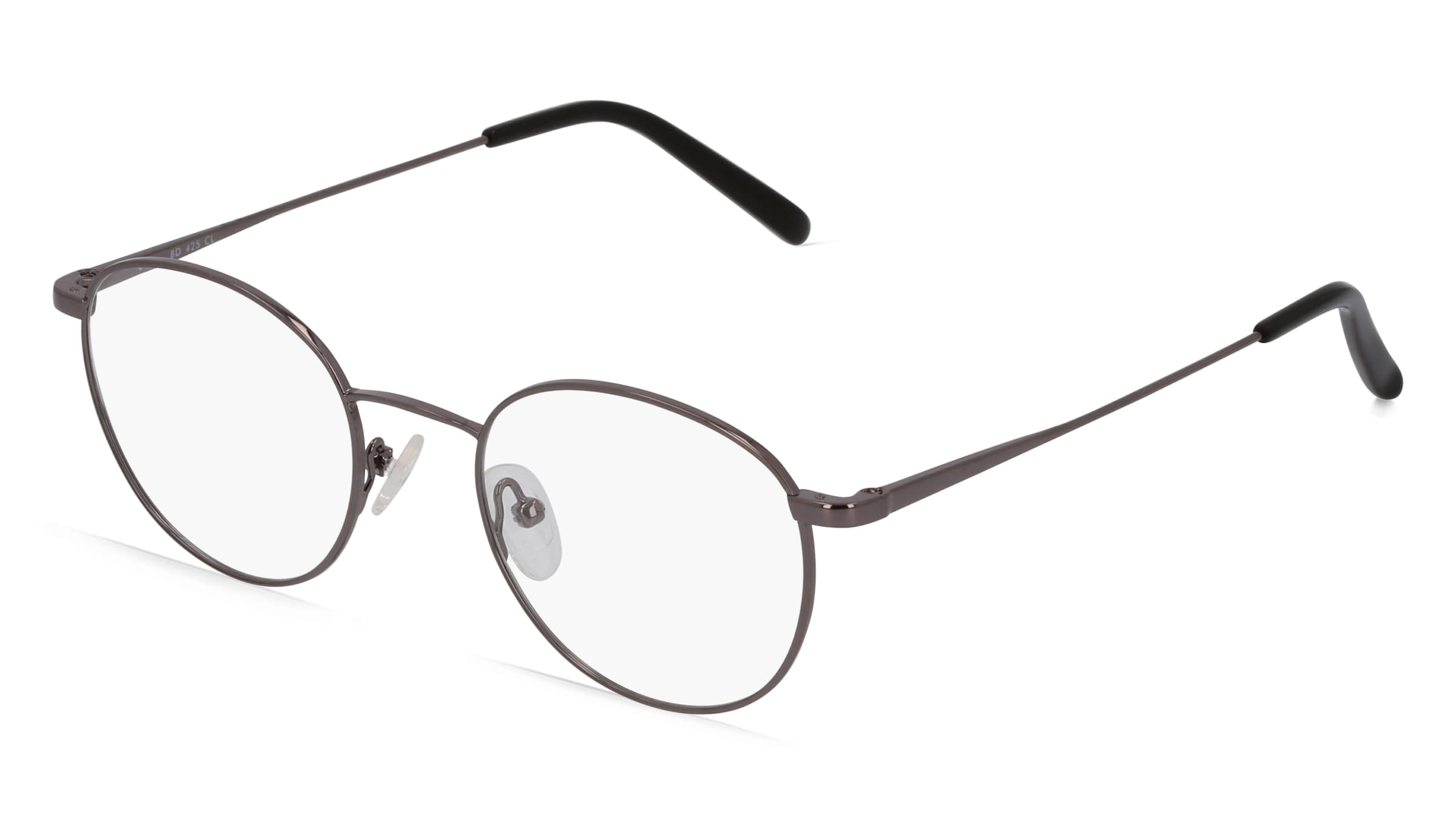 Fielmann BD 425 CL Unisex-Brille inkl. Gläser Vollrand Panto Edelstahl-Gestell 51/20/145, Grau
