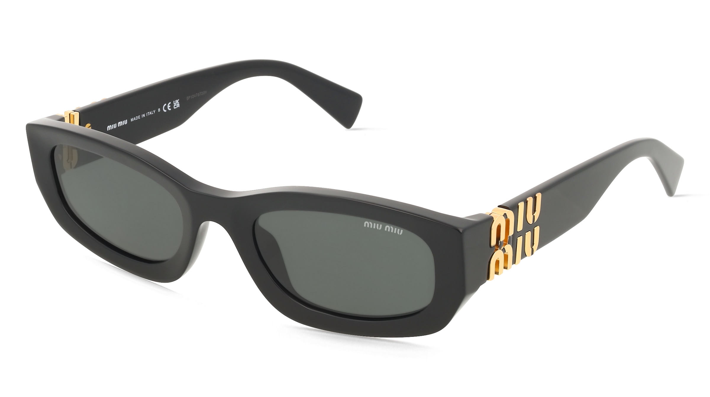 Miu Miu 0MU B04S Damen-Sonnenbrille Vollrand Geometrisch Acetat-Gestell, Schwarz