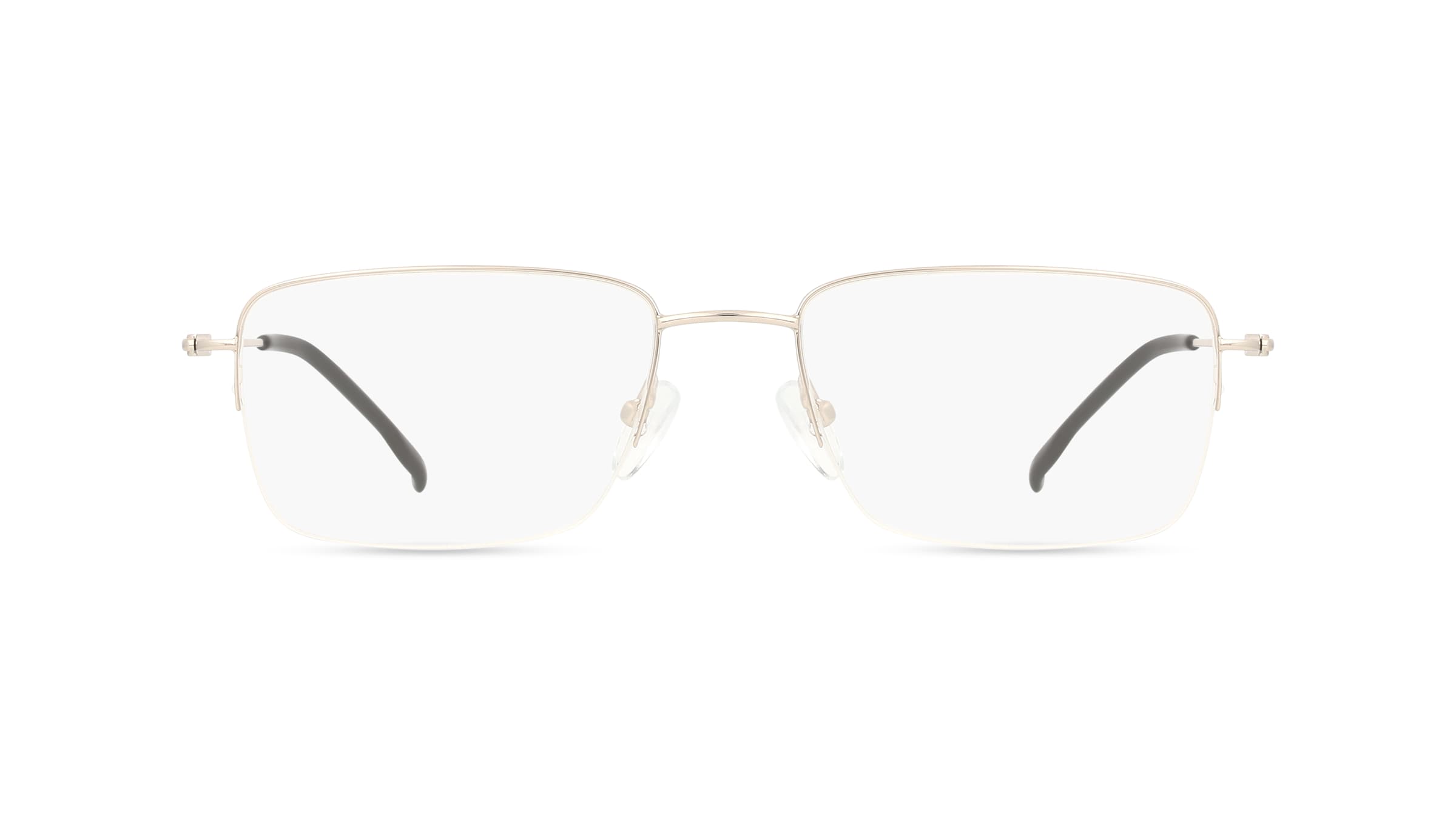 Fielmann BD 452 MOD CL Herren-Brille inkl. Gläser Halbrand Quadratisch Edelstahl-Gestell 55/18/145, gold