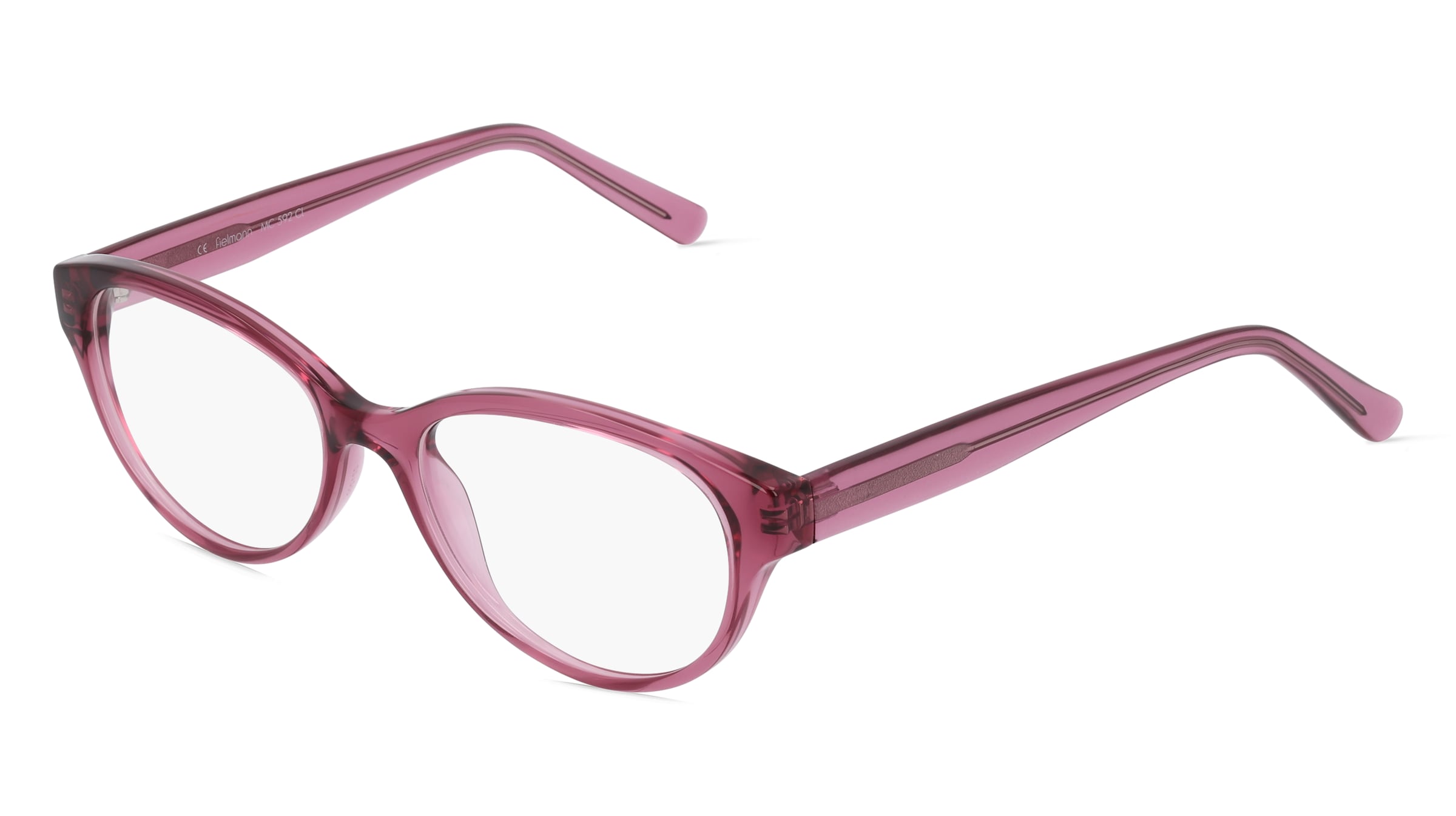 Fielmann MC 592 CL Damen-Brille inkl. Gläser Vollrand Oval Propionat-Gestell 52/16/135, Pink