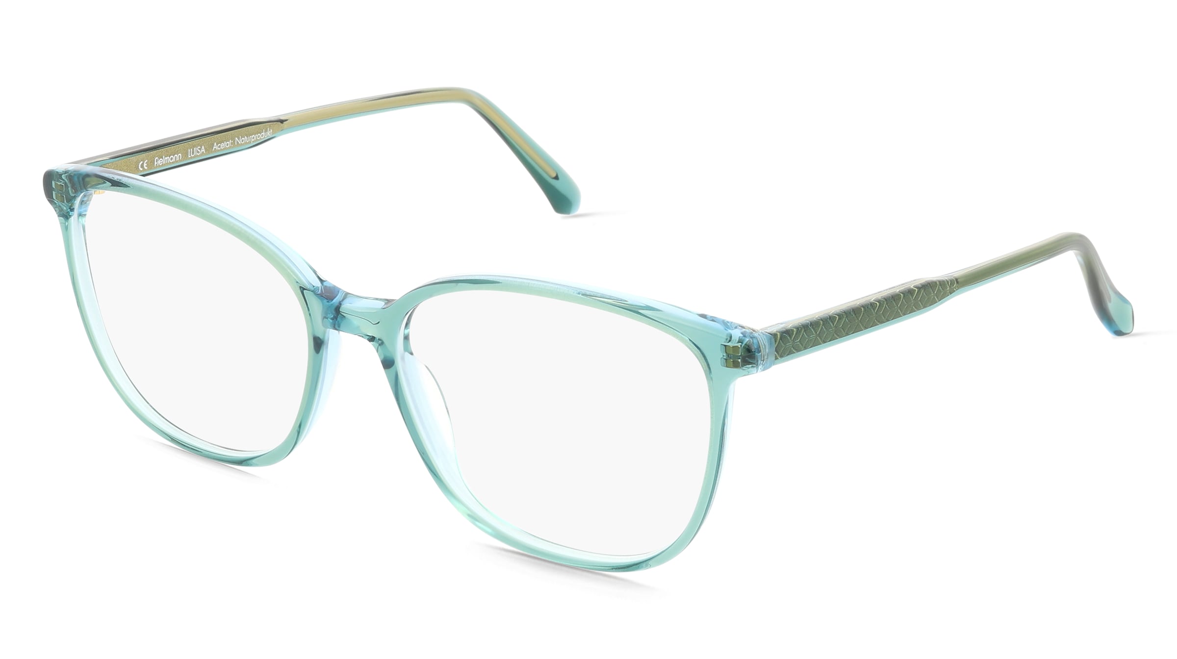 Fielmann ABC 087 FA LUISA Damen-Brille inkl. Gläser Vollrand Butterfly Acetat-Gestell 53/16/140, Grün