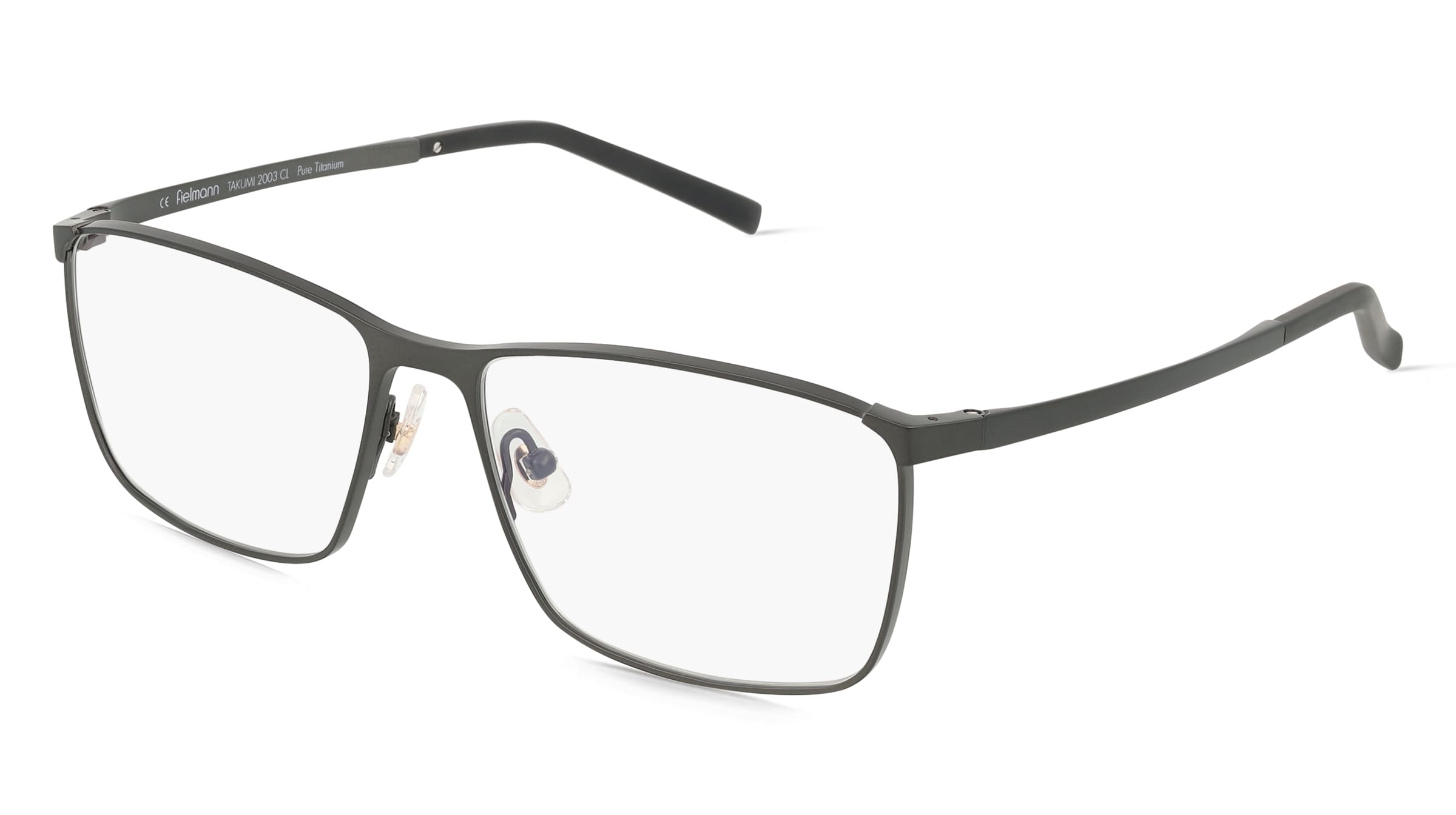Fielmann TAKUMI 2003 CL JAMES Herren-Brille inkl. Gläser Vollrand Quadratisch Titan-Gestell 56/16/140, Grau