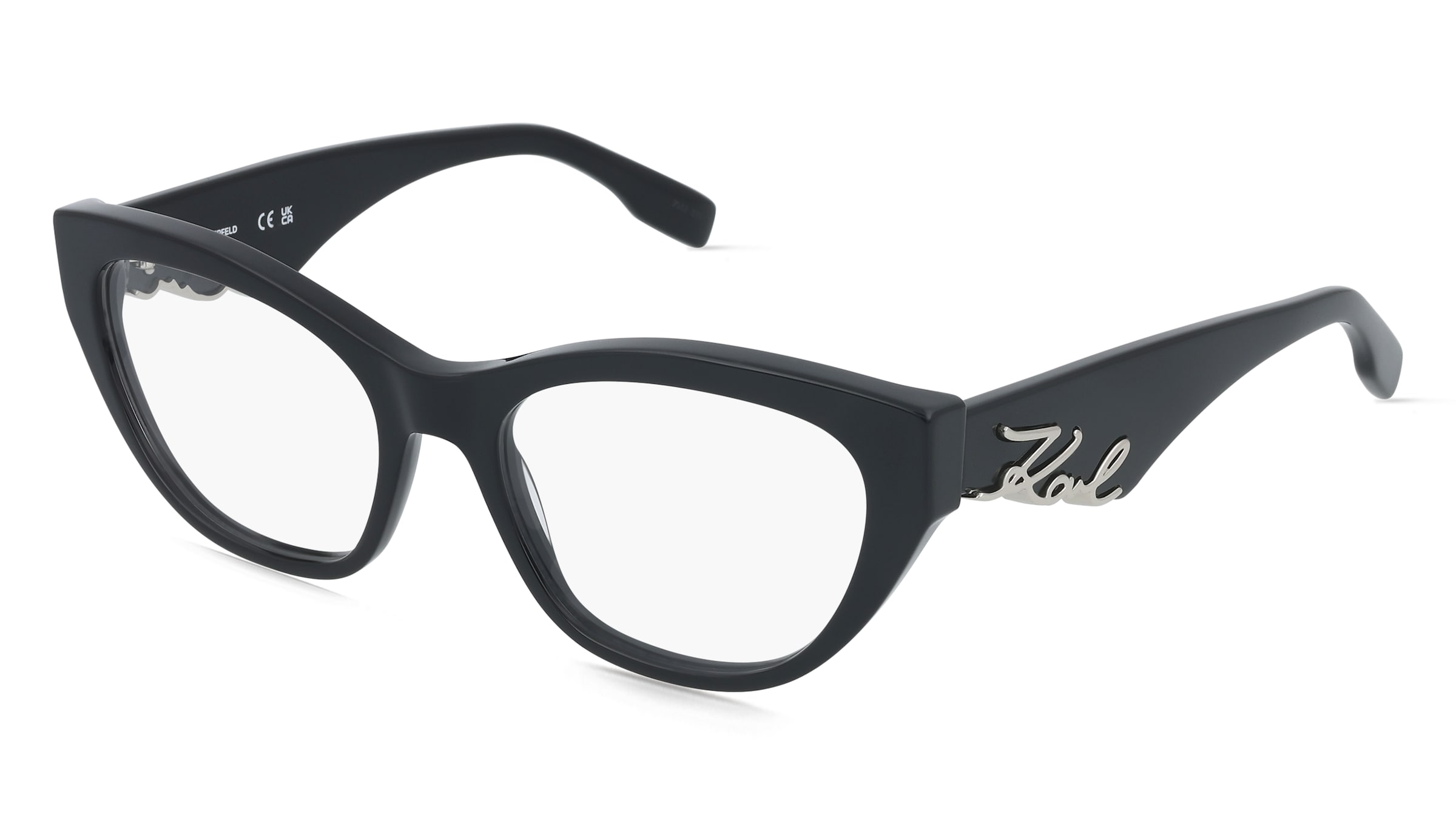 Karl Lagerfeld KL6189 N Damen-Brille inkl. Gläser Vollrand Cat Eye Acetat-Gestell 54/18/140, Schwarz