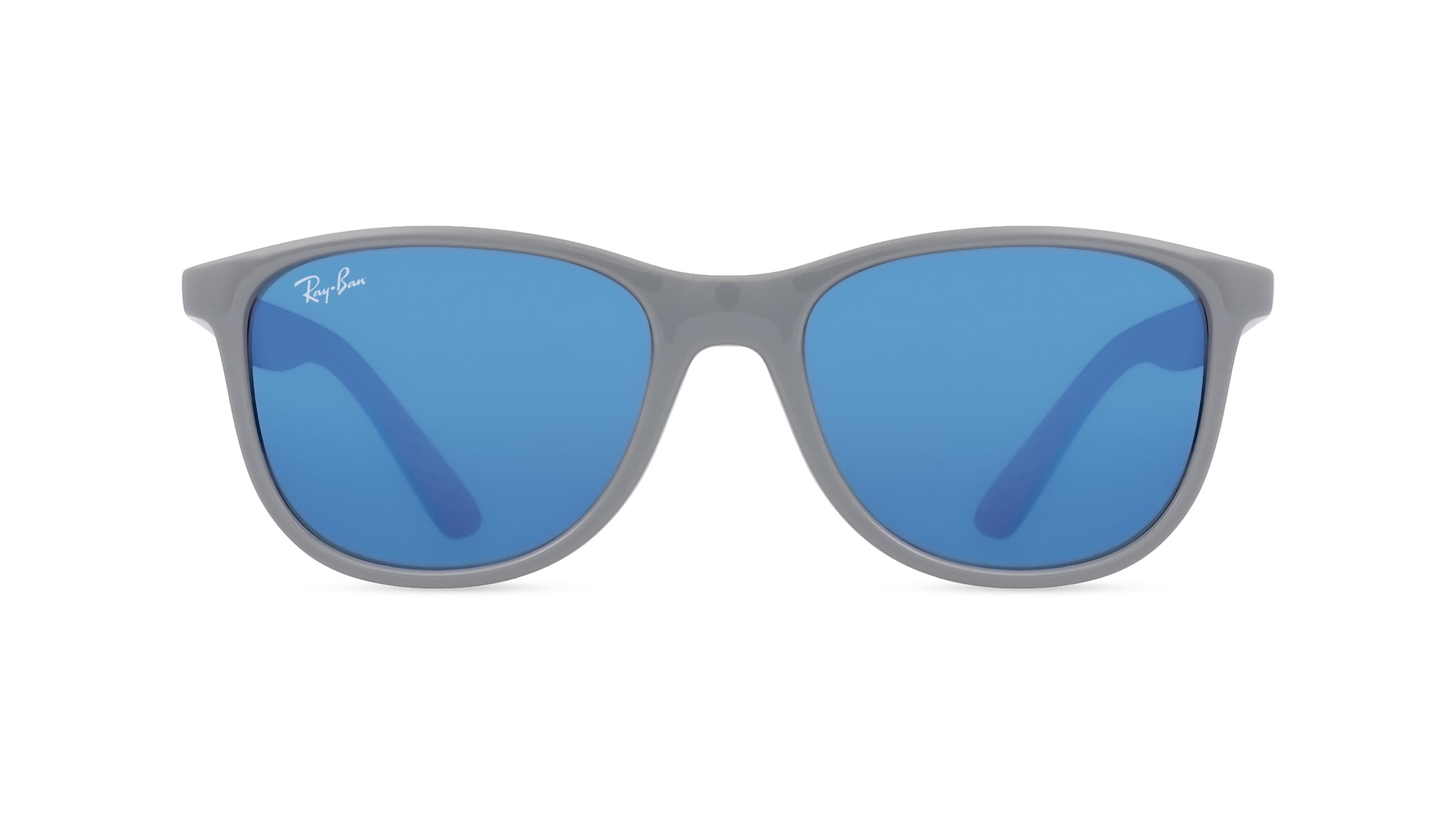 Ray-Ban Junior RJ9077S Jugend-Sonnenbrille Vollrand Eckig Bio-Kunststoff-Gestell, grau