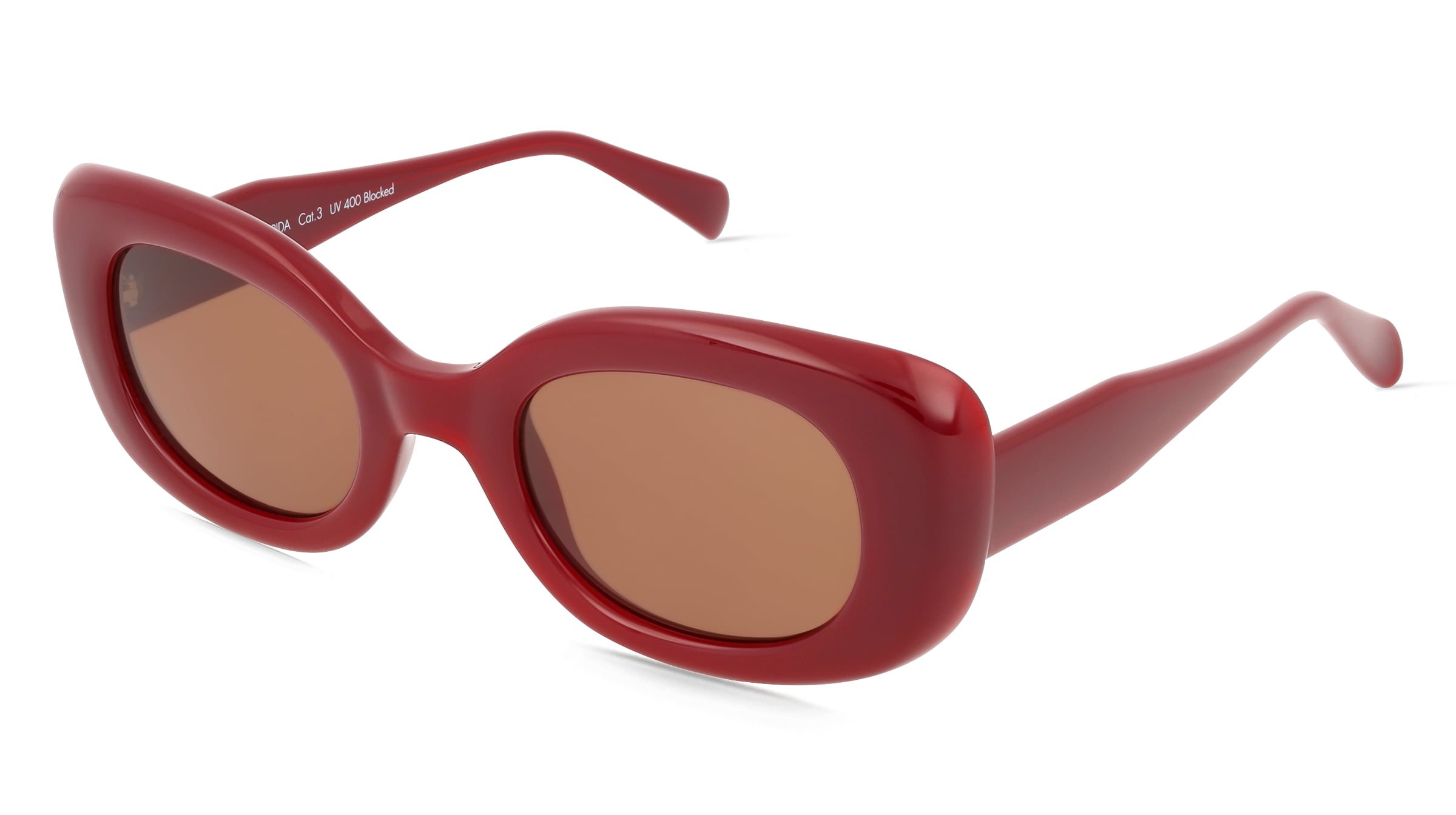 Fielmann MC 625 SUN FA FRIDA Damen-Sonnenbrille Vollrand Oval Propionat-Gestell, Rot