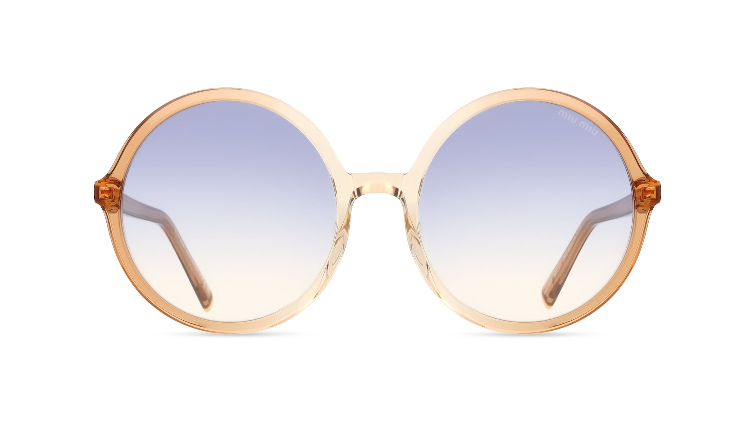 Miu Miu 0MU B02S Damen-Sonnenbrille Vollrand Rund Acetat-Gestell, braun