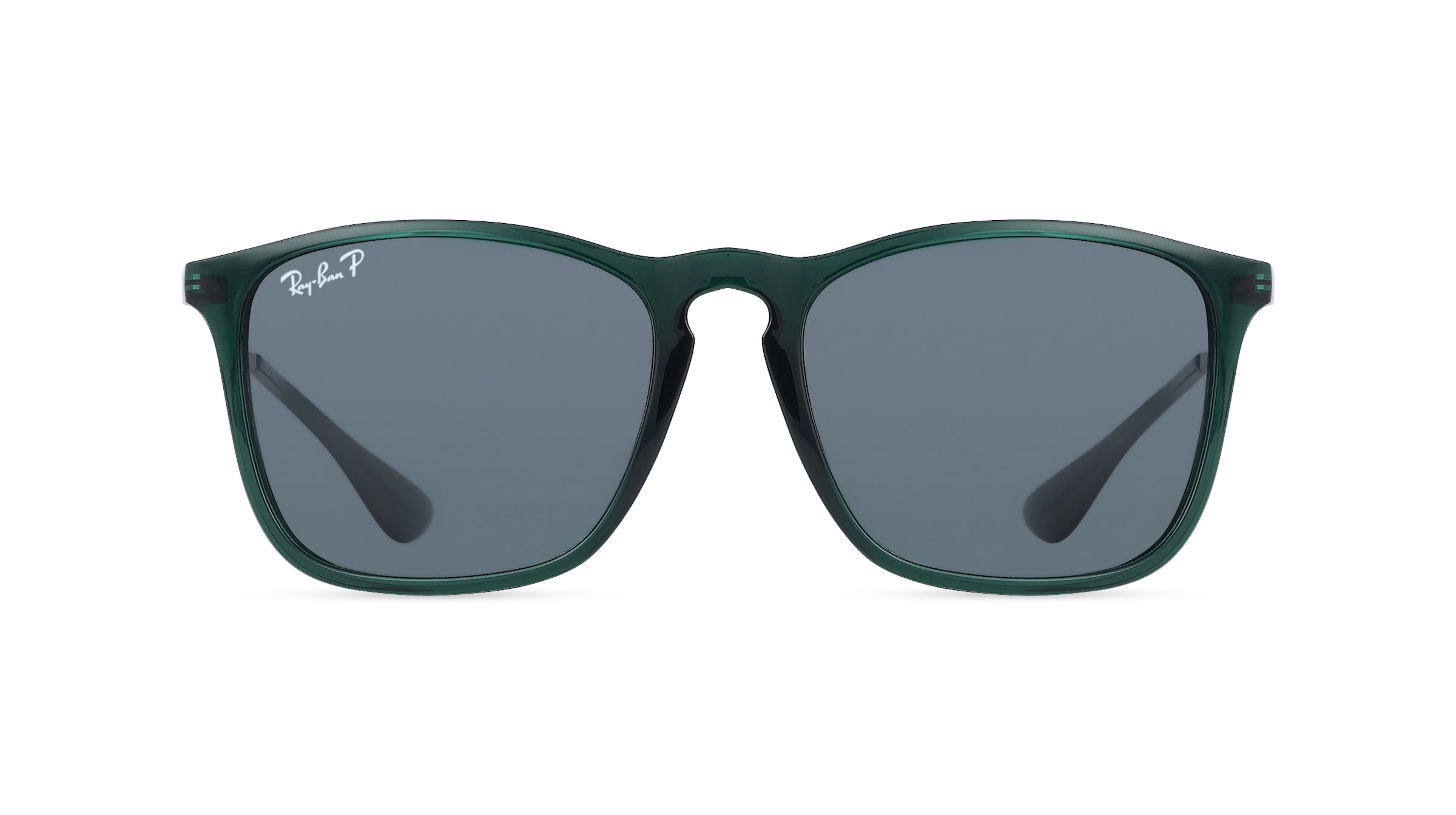 Ray-Ban RB 4187 CHRIS Herren-Sonnenbrille Vollrand Eckig Kunststoff-Gestell, grün