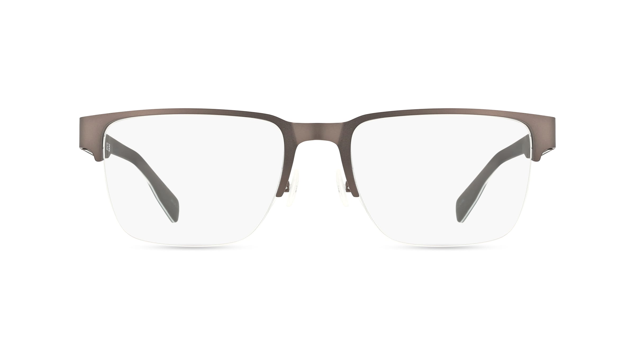 Lacoste L2305 Herren-Brille inkl. Gläser Halbrand Schmal Metall-Gestell 54mm/19mm/145mm, Grau