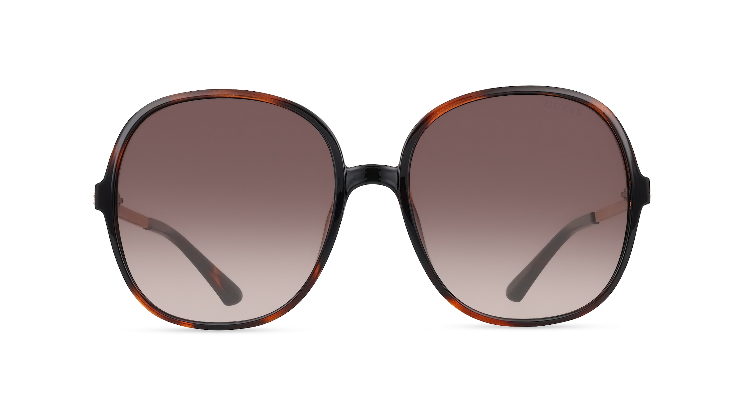 Guess GU7844 Damen-Sonnenbrille Vollrand Rund Kunststoff-Gestell, braun