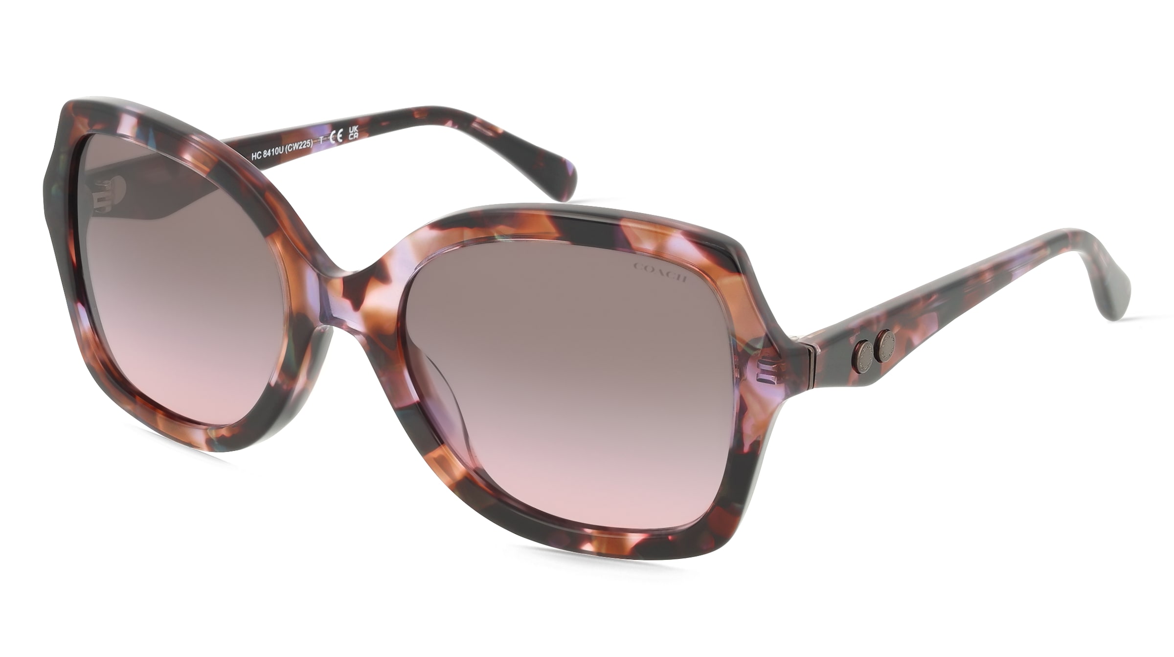 Coach HC8410U Damen-Sonnenbrille Vollrand Butterfly Acetat-Gestell, Lila