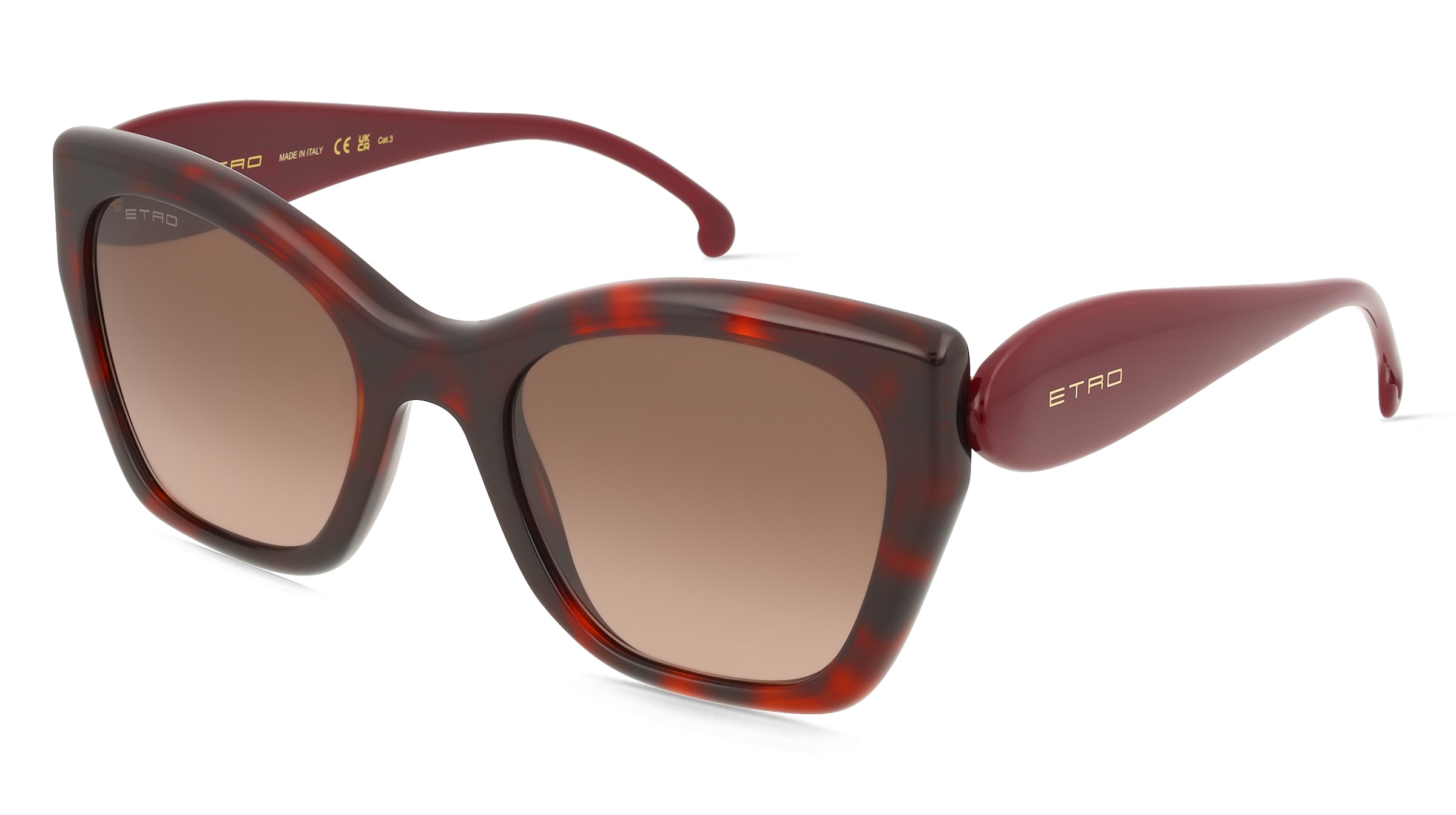 Etro 0084/S Damen-Sonnenbrille Vollrand Eckig Acetat-Gestell, Rot
