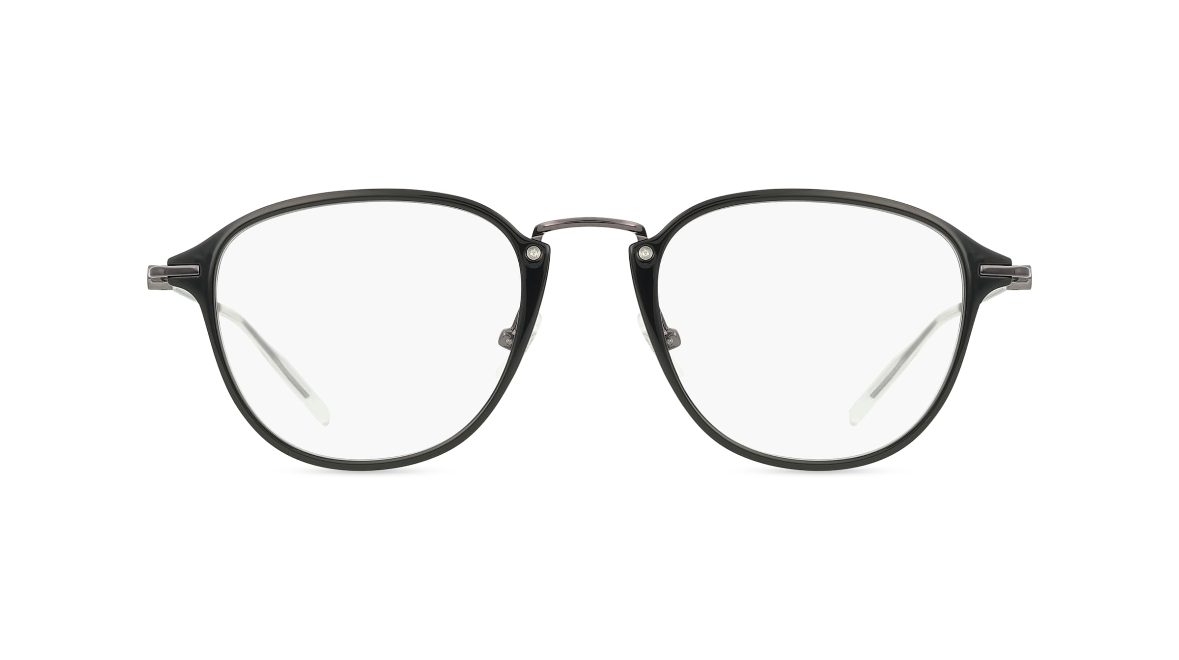 Montblanc MB0155O SNOWCAP Herren-Brille inkl. Gläser Vollrand Panto Kunststoff-Gestell 51mm/21mm/145mm, schwarz